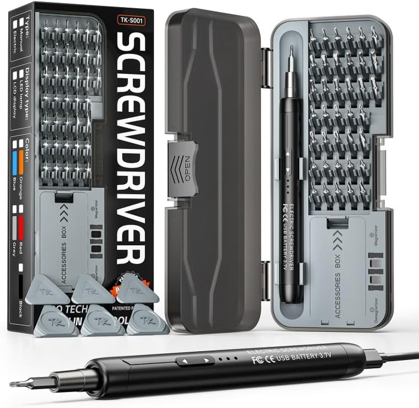 Ronluuu Mini Electric Precision Screwdriver Set, 46-In-1 Magnetic Tool Kit, USB-C Rechargeable image number 3