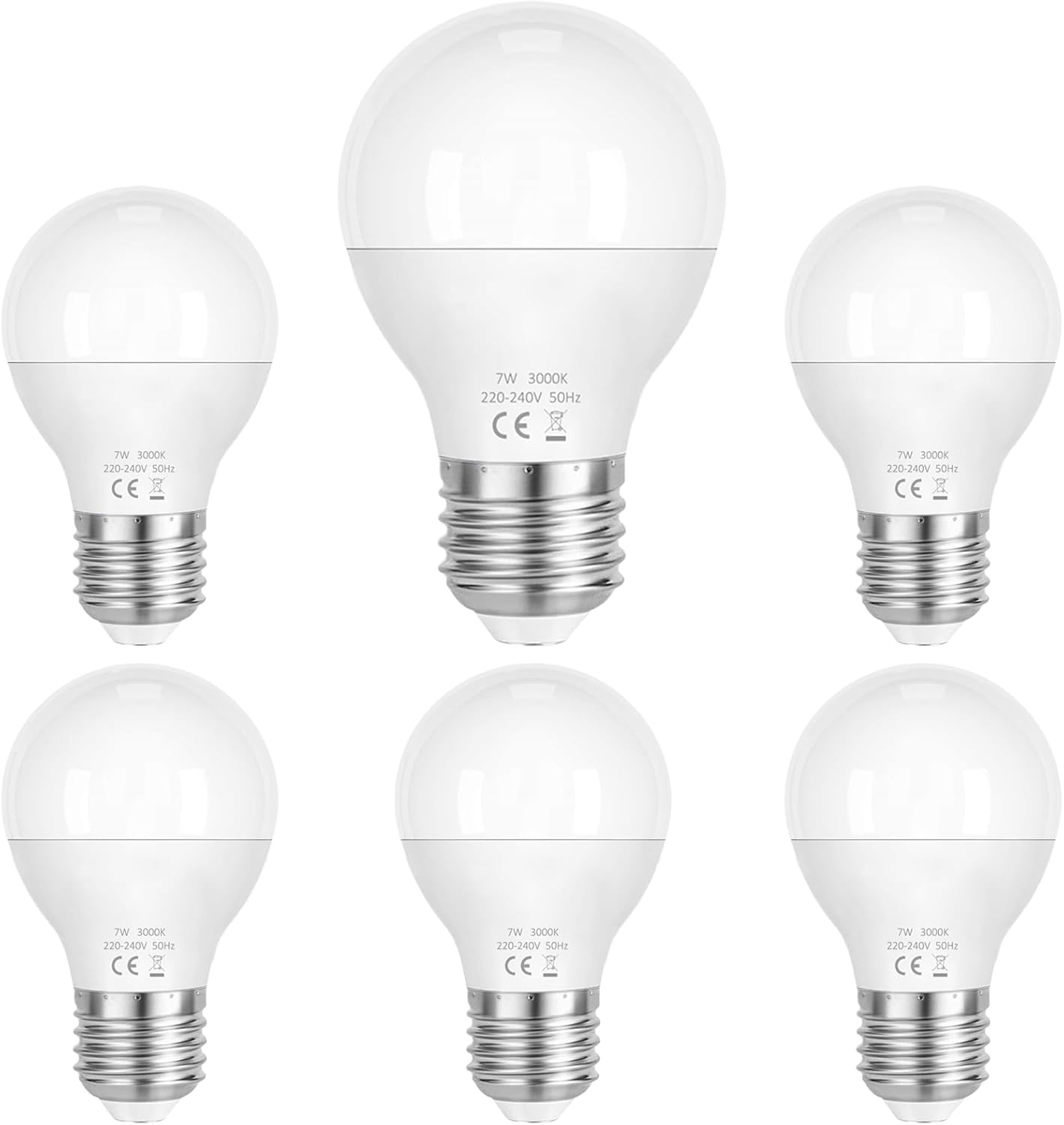 Queeplo G45 E14 LED Bulb 7 W 3000 K (Pack of 6)