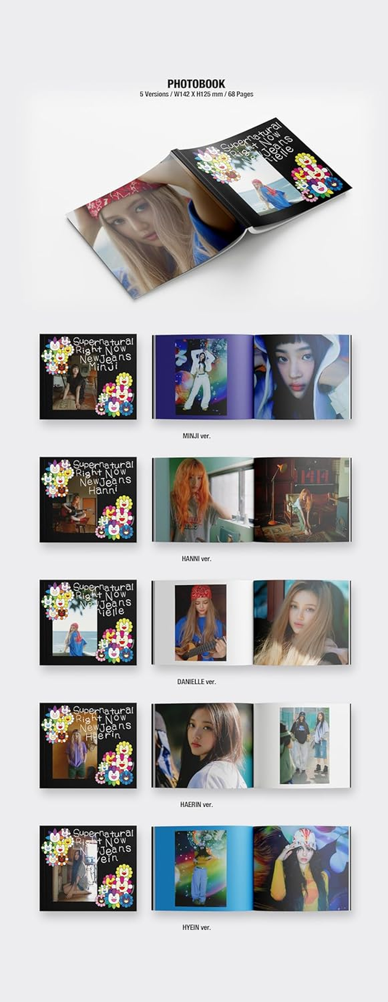 Newjeans Supernatural NJ X MURAKAMI Japan Double Single Album with Tracking Sealed New Jeans (Cross Bag Hanni Version) image number 5