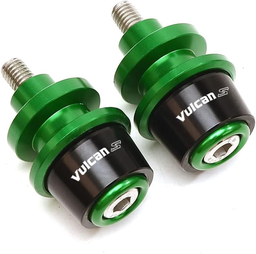 Motorcycle Accessories Aluminum Swing Arm Spools Slider Stand Screw Fits for KAWASAKI Vulcan S 650 2015-2024 2025 (Green)