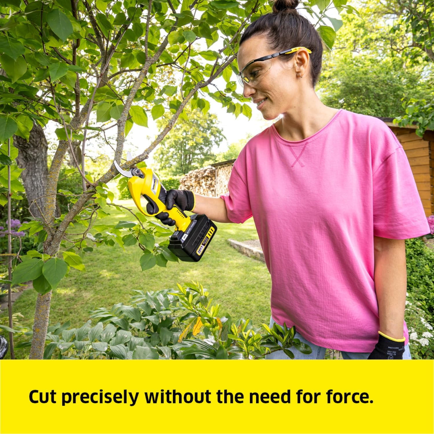K&auml;rcher Cordless Lopper TLO2-18 18V Battery Platform, Features Real Time LED Display. Easily Cut Branches and Twigs up to 2.5Cm, Byplass Blade Cuts Precisely without Need for Force, Skin Only image number 1