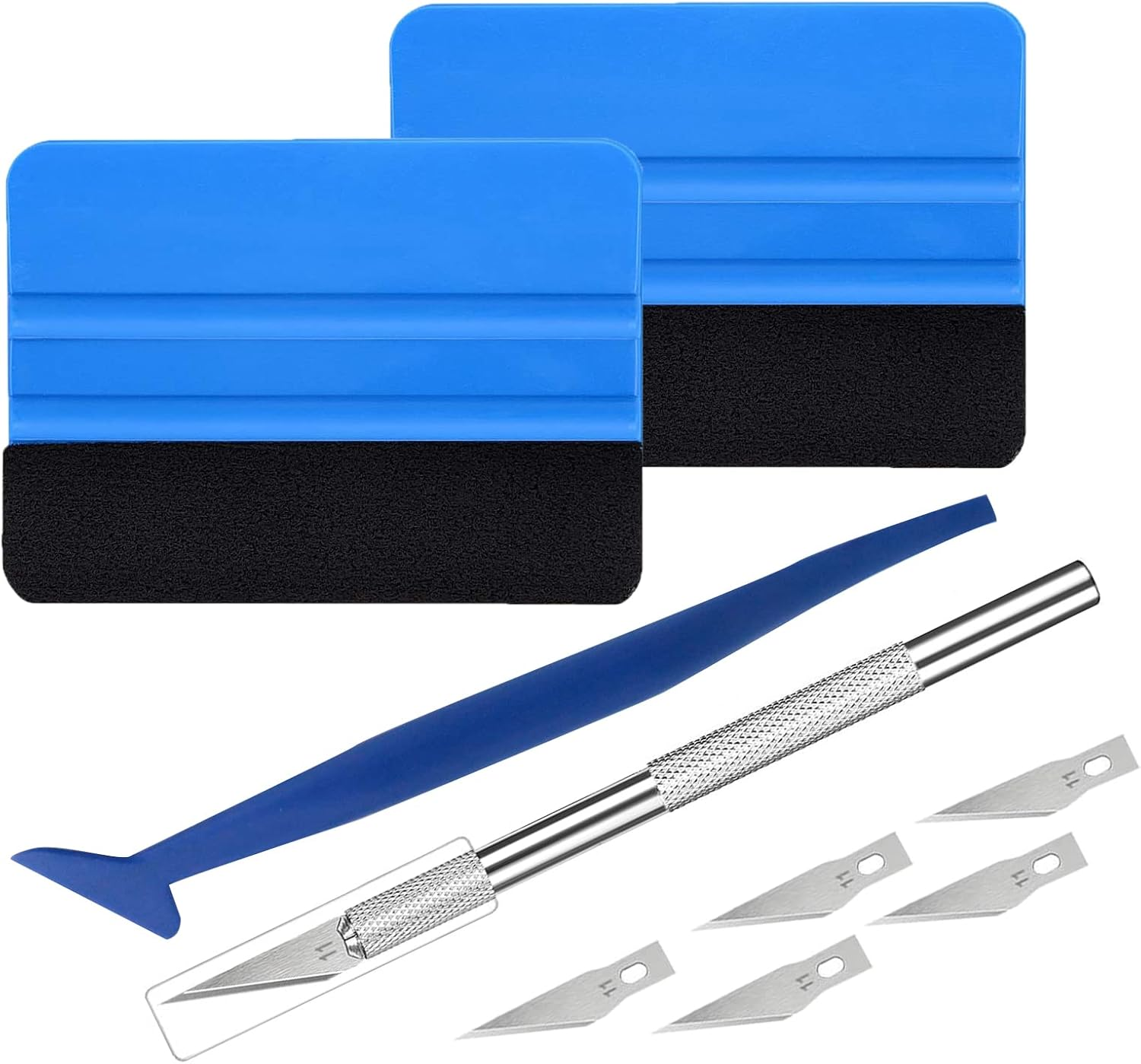 Car Vinyl Wrap Window Tint Film Tool Kits with Felt Vinyl Squeegee, Craft Weeding Pen Cutter Knife, Soft Go Corner Wrap Stick Squeegee for Corner Full Adhesive Vinyl Wrap Wallpaper Contact Paper image number 4