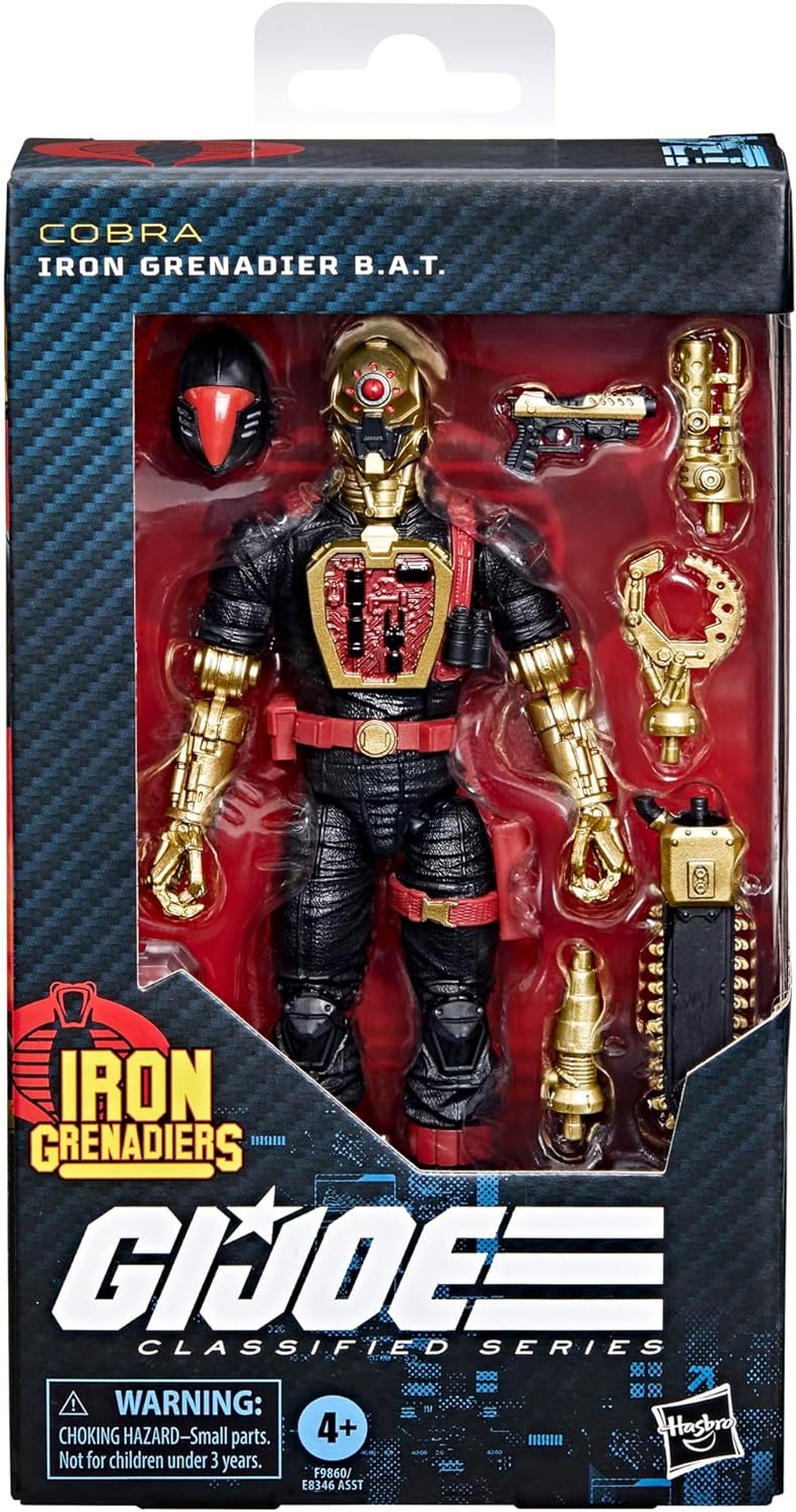 G.I. Joe Classified Series #134, Iron Grenadier B.A.T., Collectible 6 Inch Action Figure with 9 Accessories