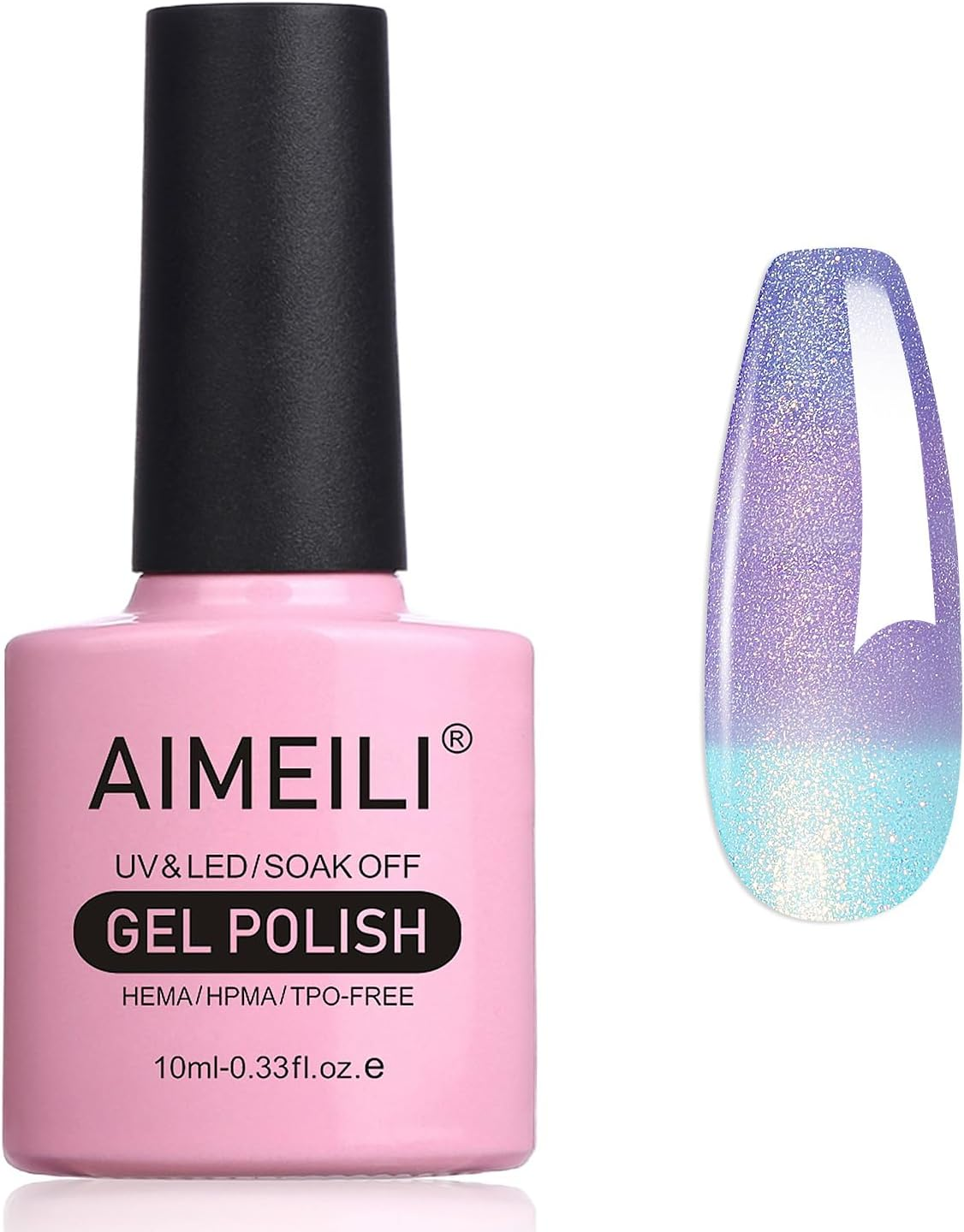 AIMEILI Soak off UV LED Temperature Colour Changing Chameleon Gel Nail Polish 10Ml 02