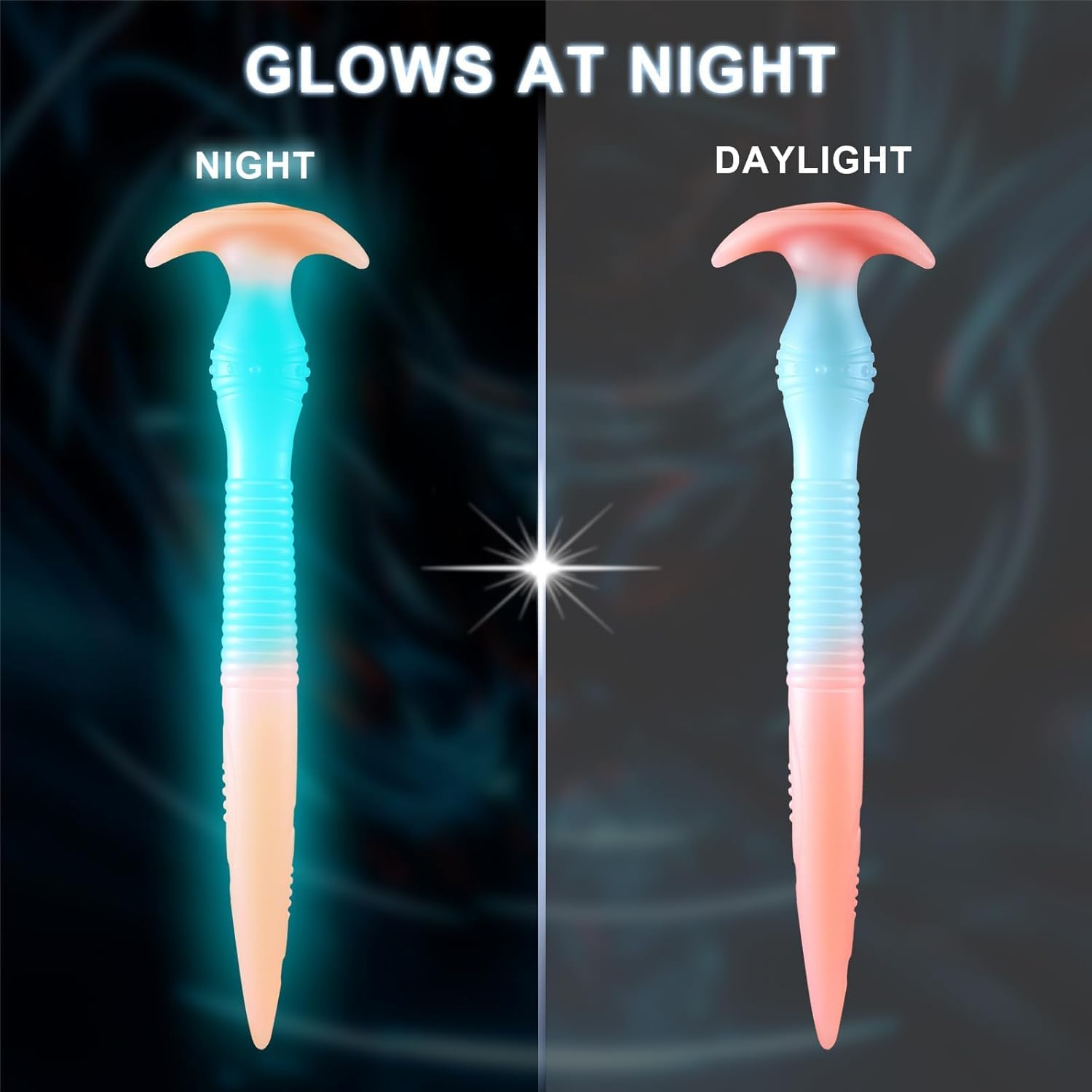 11.4-Inch Soft Liquid Silicone Plug,Super Long Dildo, Unisex, Suitable for Prostate Massage, Training, and G-Spot Stimulation, Glows in the Dark,Small for Beginner image number 4