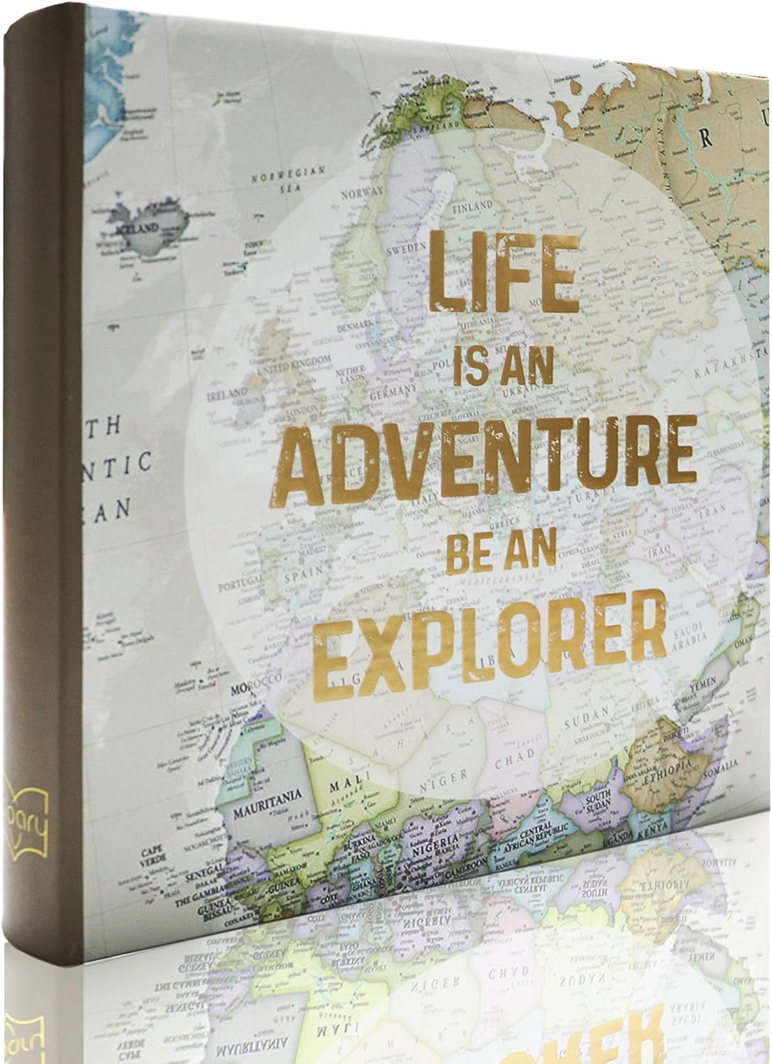 Holoary Photo Album 4X6 160 Photos Two Pictures per Page, Memo Writing Area for Each Pocket, 160 Pockets 4&rdquo;X6&rdquo;, Printed Book Cover Travel Design World Map Adventure image number 4