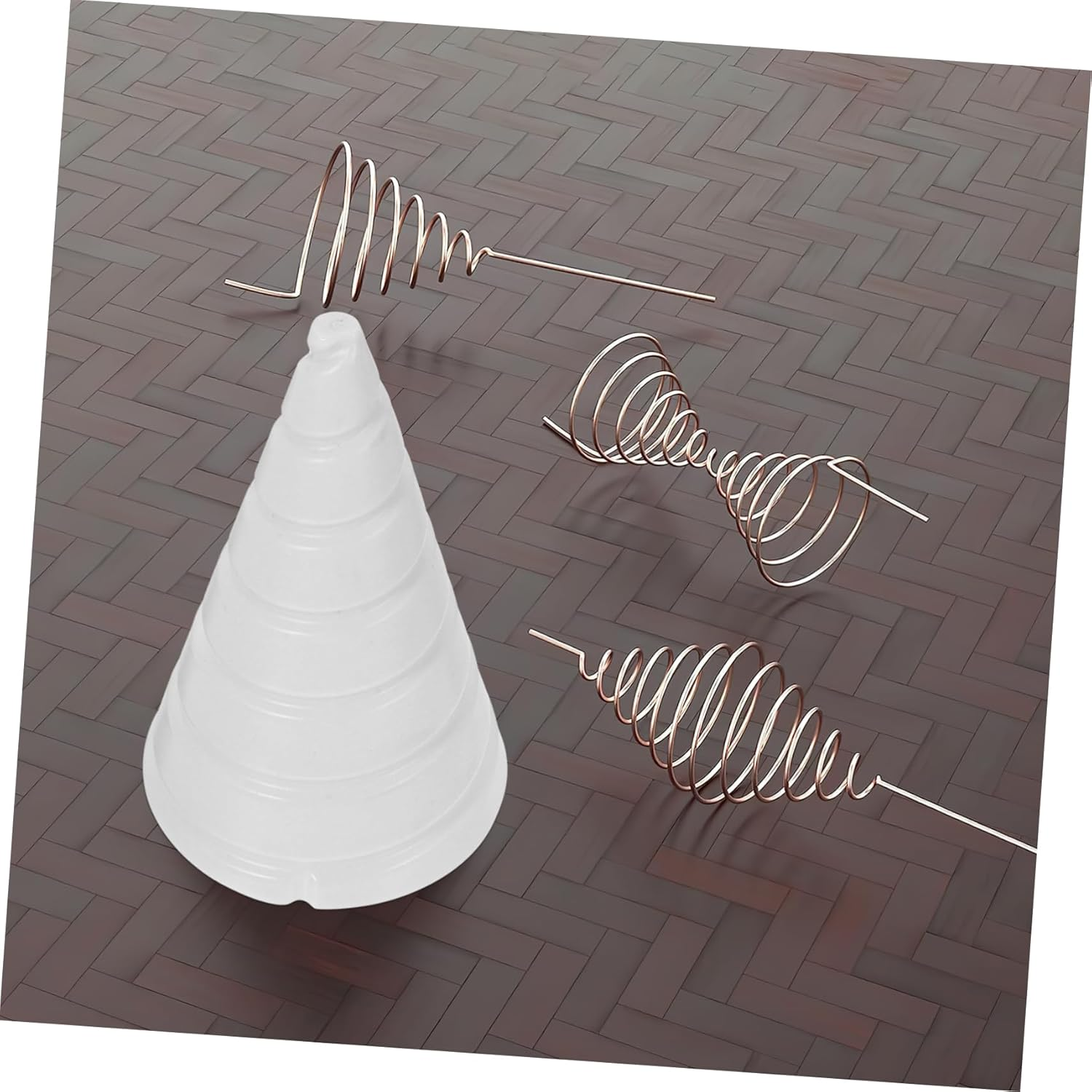 Levemolo 2Pcs Copper Wire Antenna Making Tool Copper Gardening Stake Fixture for Efficient Garden Coil Winding and Gardening Tools image number 1