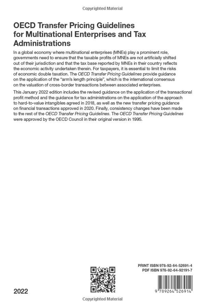 OECD Transfer Pricing Guidelines for Multinational Enterprises and Tax Administrations 2022