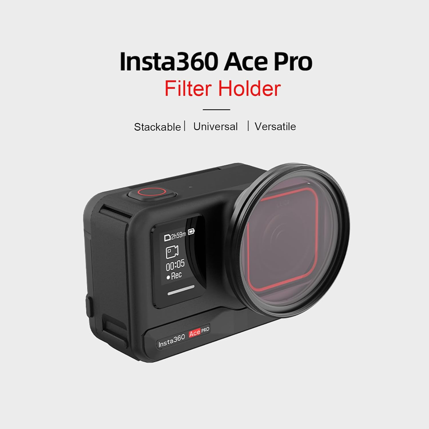 For Insta360 Ace Pro/Ace Filter Holder Bracket, Metal Filter Holder Protective Frame Compatible with 49Mm Filters, for Insta360 Ace Pro Accessories image number 5