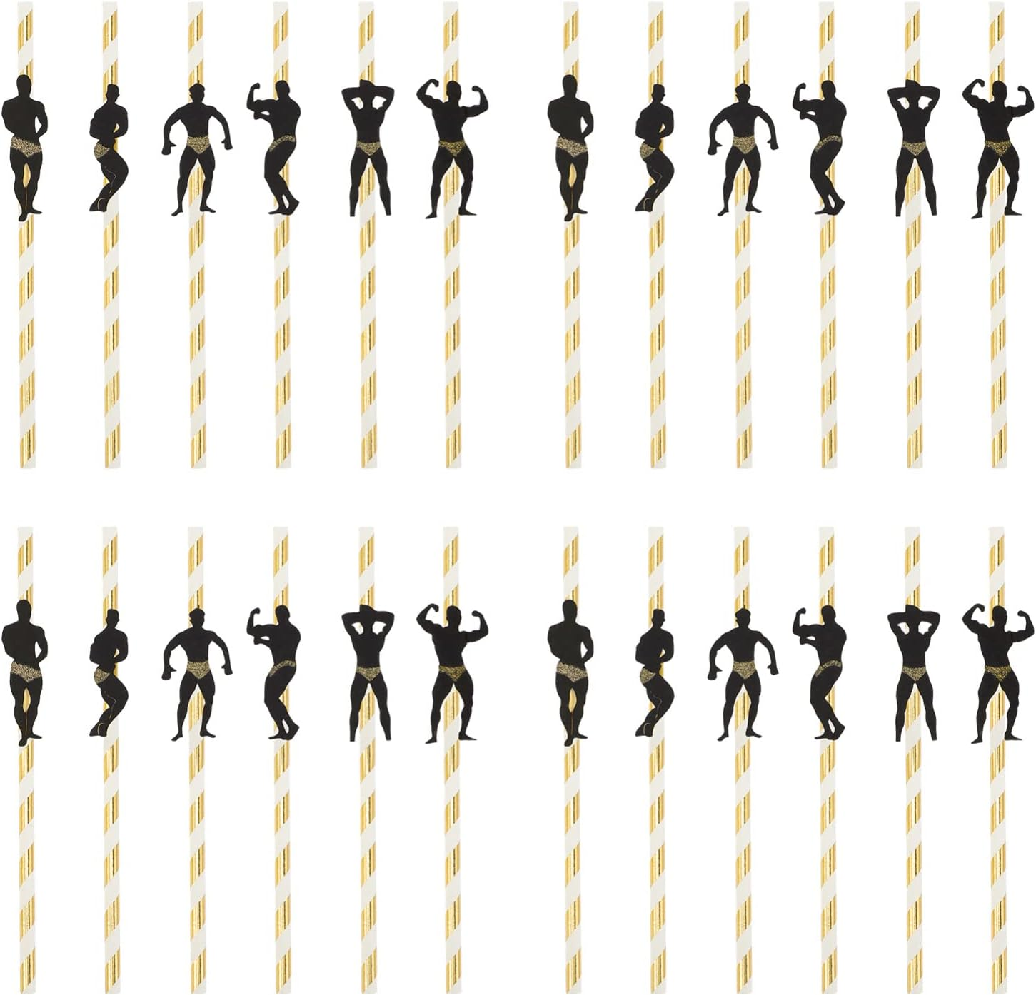 Jojofuny Bachelorette Party Decorations Straws Dancer Straw I Bridal Shower Supplies Crazy Silly Party Straws Drinking Favors Striper Games image number 6