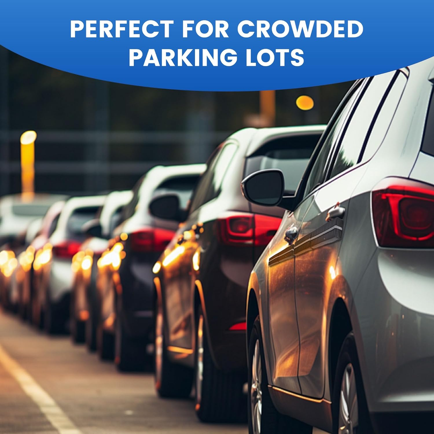 Magnetic Car Door Dent Protector,Removable Car Door Guard - Prevents Dents and Scratches for Vehicles (Black- Pack of 2) - Grey image number 4