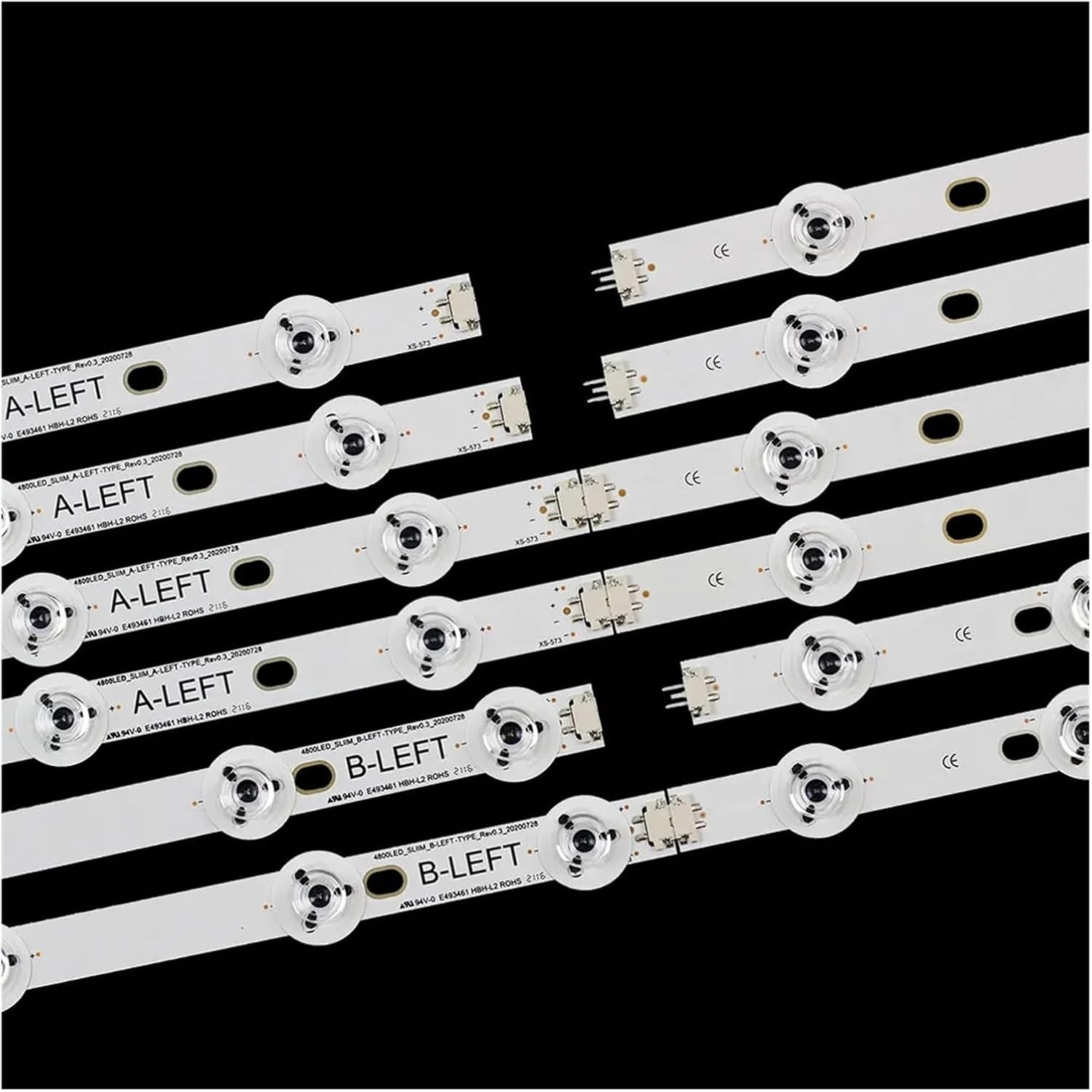 12Pcs Tv Backlights Strip for Pana/So.Nic 48Inch TX-48CX400E TX-48S3653DB TX-48U7653DB TX-48CX400B TX-48CXU02 TX-48CXU03 image number 1