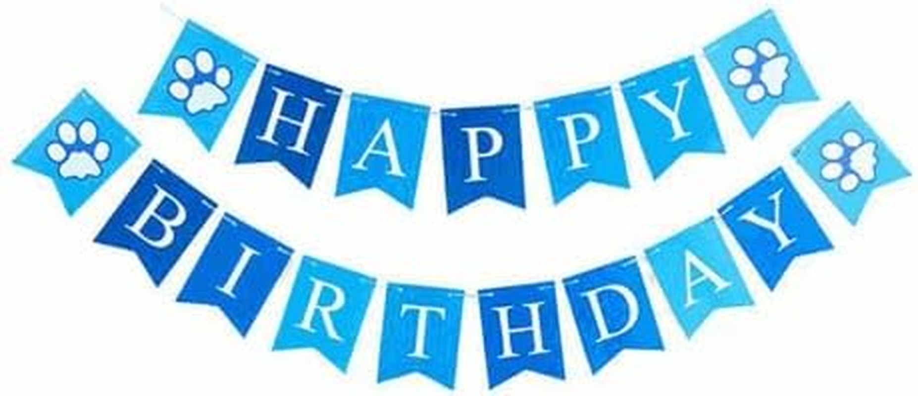 Generic Dog Birthday Hat Bandana - Complete Set with Hat, Bandana, Scarf, Bow, Banner (Blue, One Size)