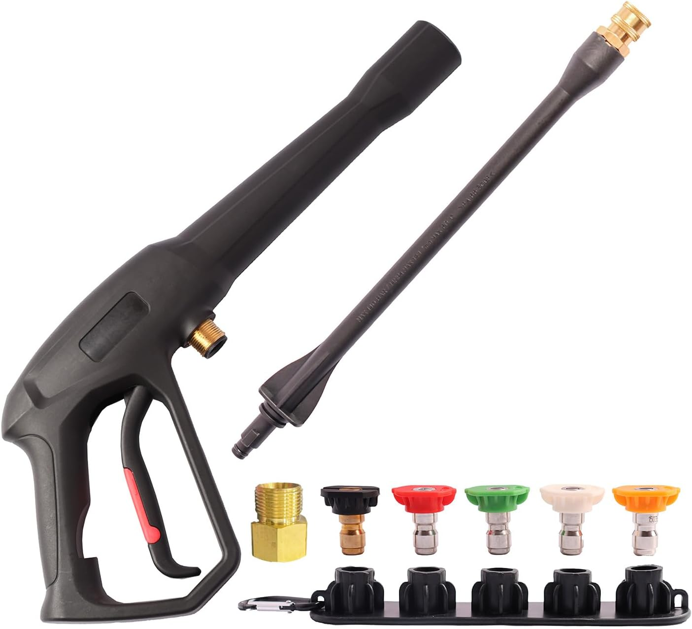 2000 PSI MAX High Pressure Washer Replacement Gun with Jet Wand and 5 Spray Nozzle Tips, Compatible with Karcher, Ryobi, Powerstroke Electric Power Washer image number 4