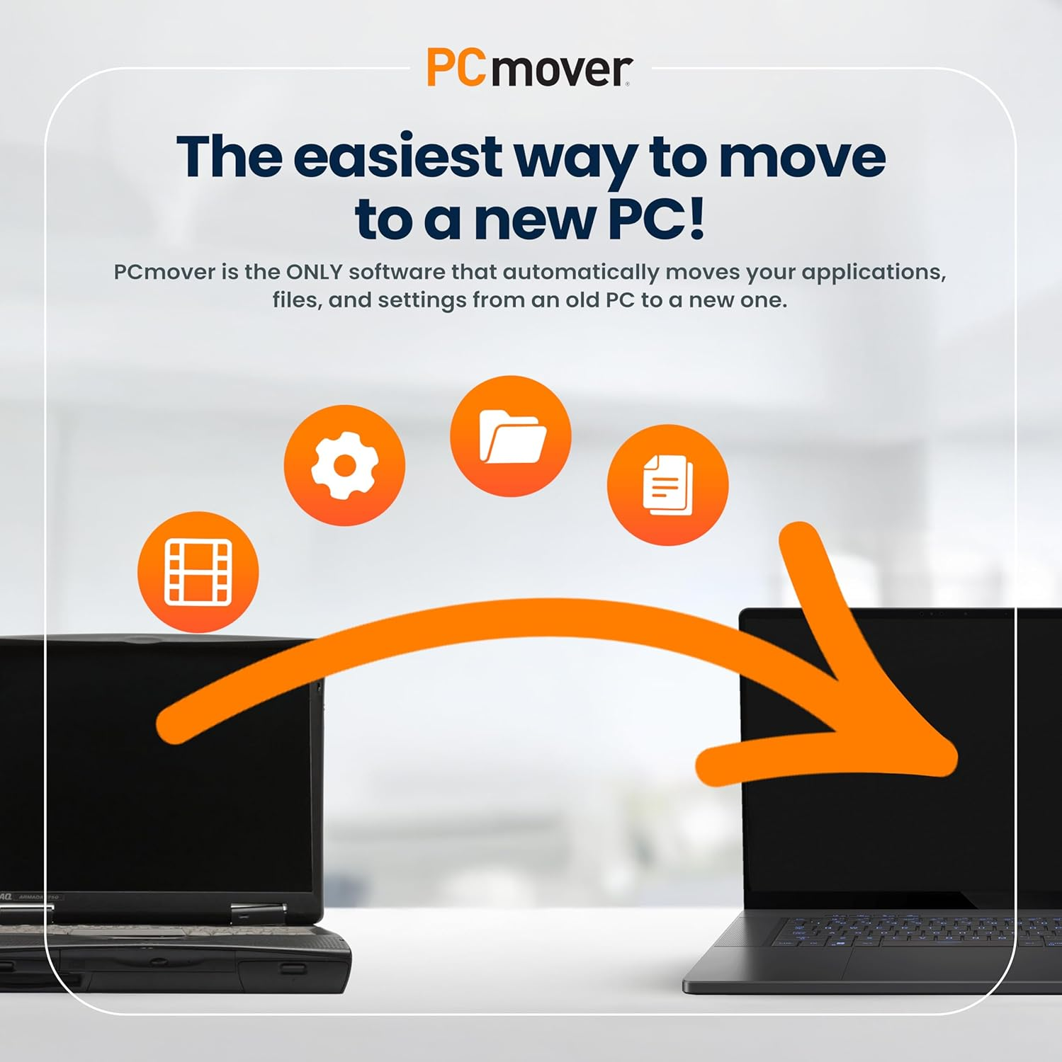 Laplink Pcmover Ultimate 11 | Moves Your Applications, Files and Settings from an Old PC to a New PC | Includes Optional Ethernet Cable | 1 Use image number 1