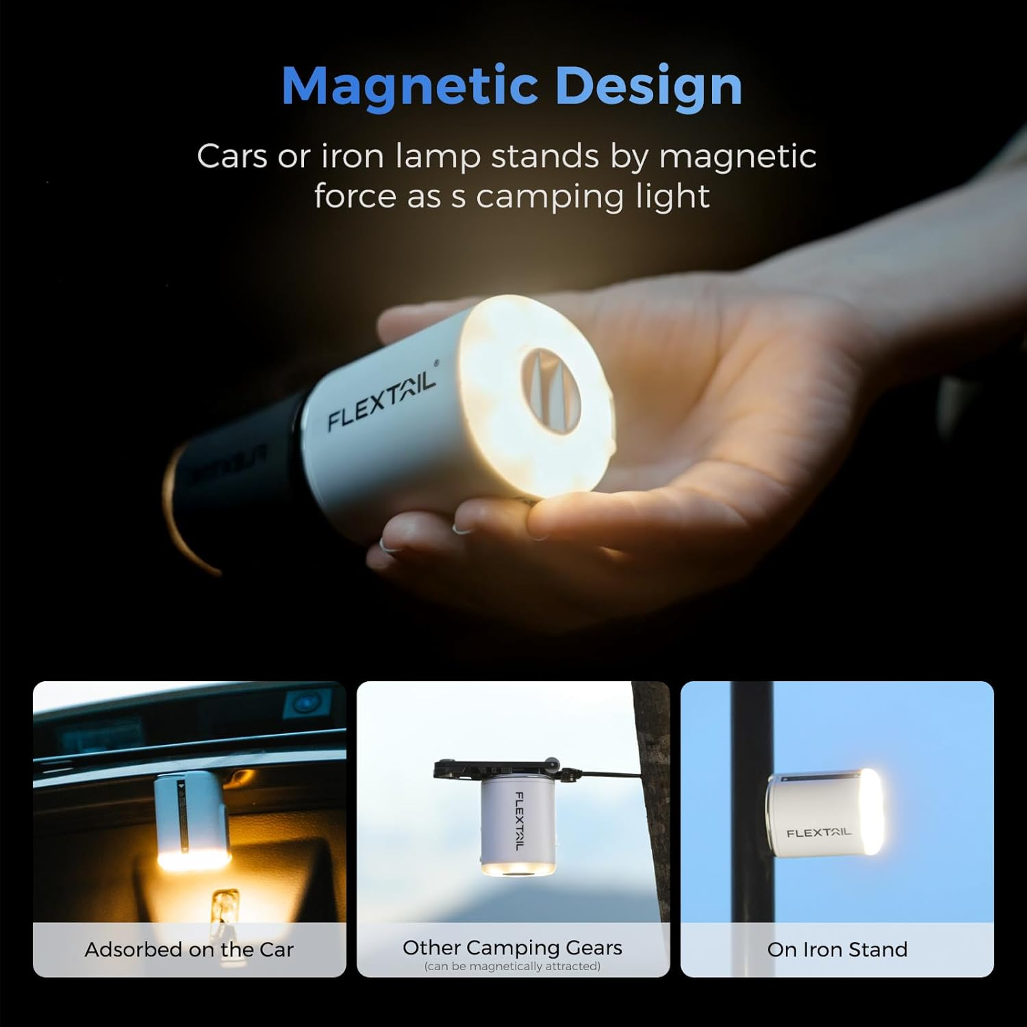 FLEXTAILGEAR Air Pump 2X 4Kpa, Electric Air Pump with Camping Lantern, Air Pump for Inflatables Rechargeable Air Mattress Pump with Magnetic Design for Sleeping Pads, Pool Floats, Swimming Rings image number 1