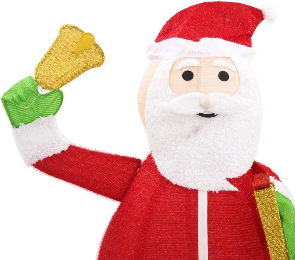 Decorative Christmas Santa Claus Figure LED Luxury Fabric 180 Cm image number 1