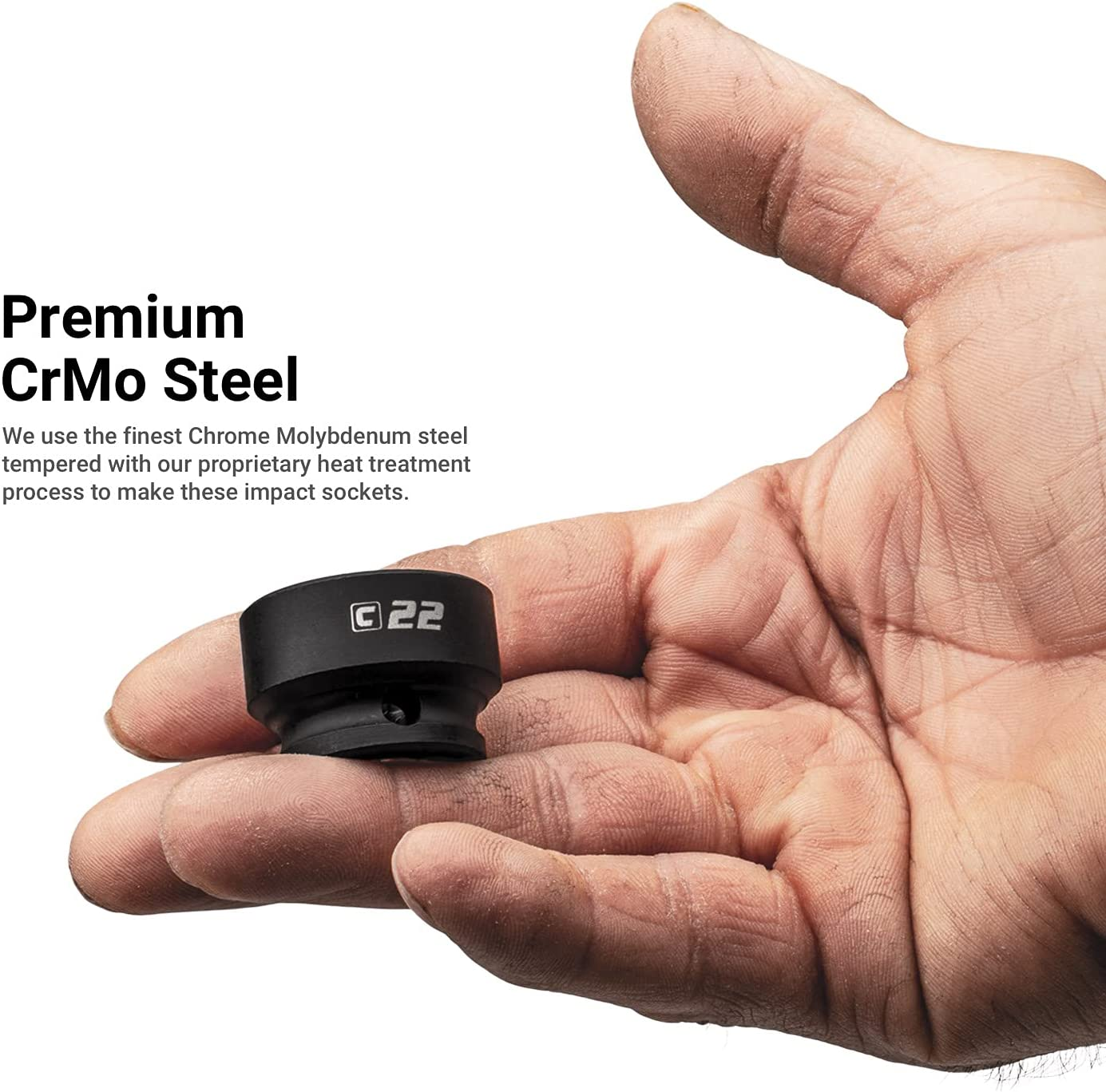 Capri Tools 27 Mm Stubby Impact Socket, 1/2 In. Drive, 6-Point, Metric image number 1