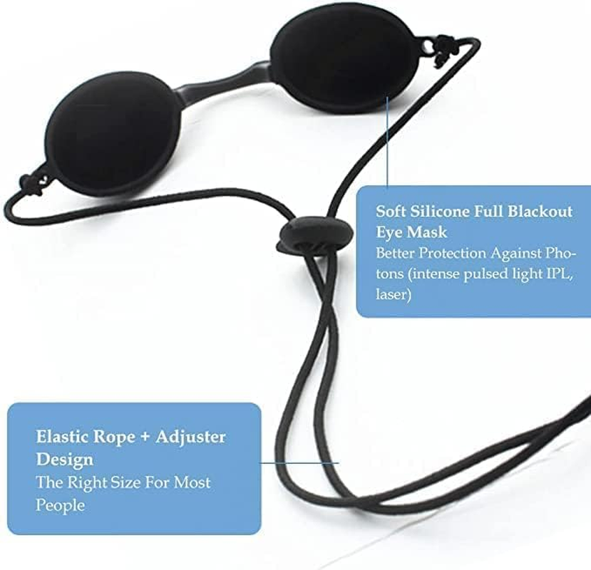 Safety Goggles, Safety Beauty UV LED Eye Protection Glasses, LED Protective Glasses, UV Solarium Protective Glasses, for Sunbed Beauty Patients Sunglasses IPL Treatment LED Light Therapy, 3Pcs