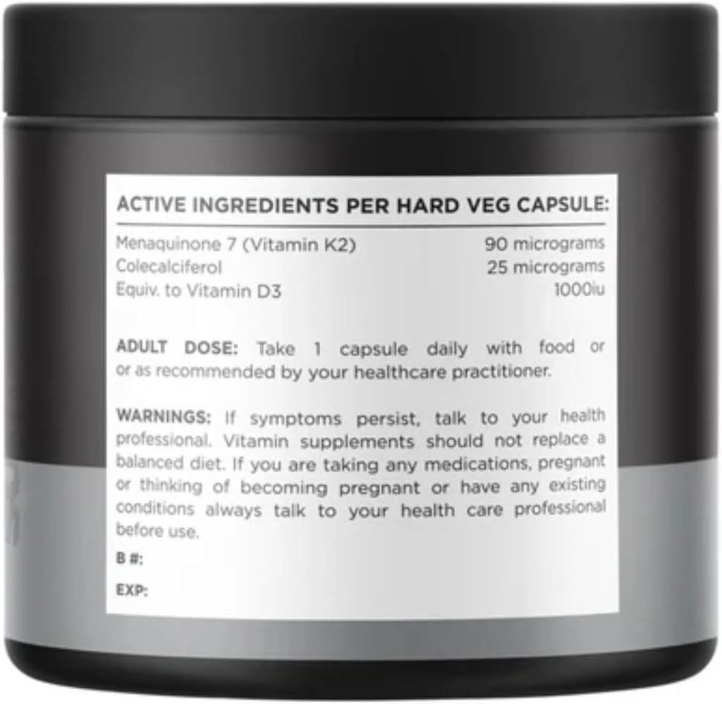 Switch Nutrition Vitamin D3 +K2 60 Capsules