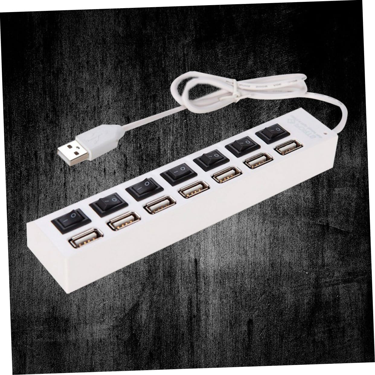7 Laptop USB HUB Practical USB Splitter Daily Use USB HUB High Splitter Plug Four-Port USB Individual Hub Ultra Thin Laptop USB Hub for Laptop Portable White Socket image number 6