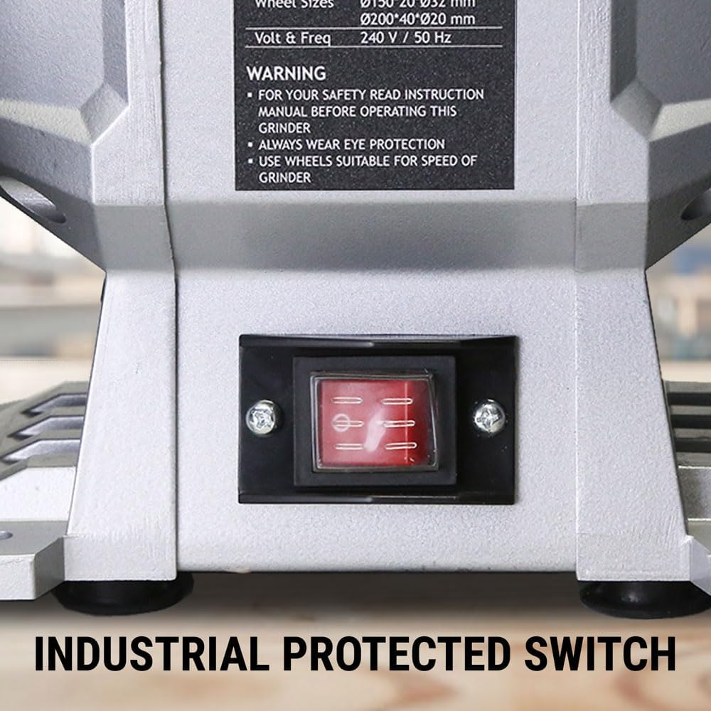 8"/6" Wet & Dry Bench Grinder 550W Industrial Sharpener 200/150Mm Grinding Tool image number 1