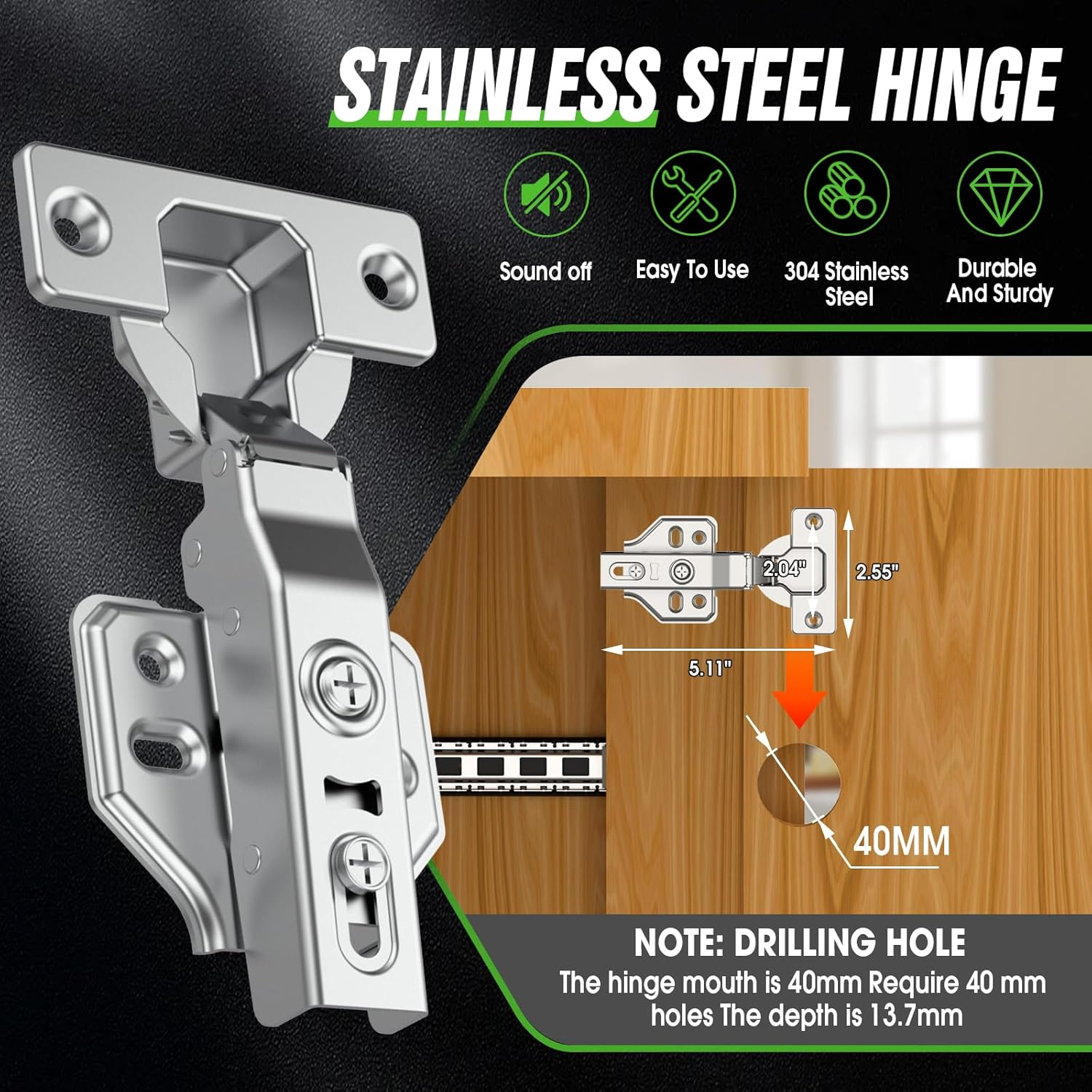 Lipshome Pocket Door Slides, Pivot Door Slide Hardware Inset,Cabinet Pocket Door Hardware Kit Fit for Inset Door,Cabinet Door (16 Inches, Pieces, 4) image number 6