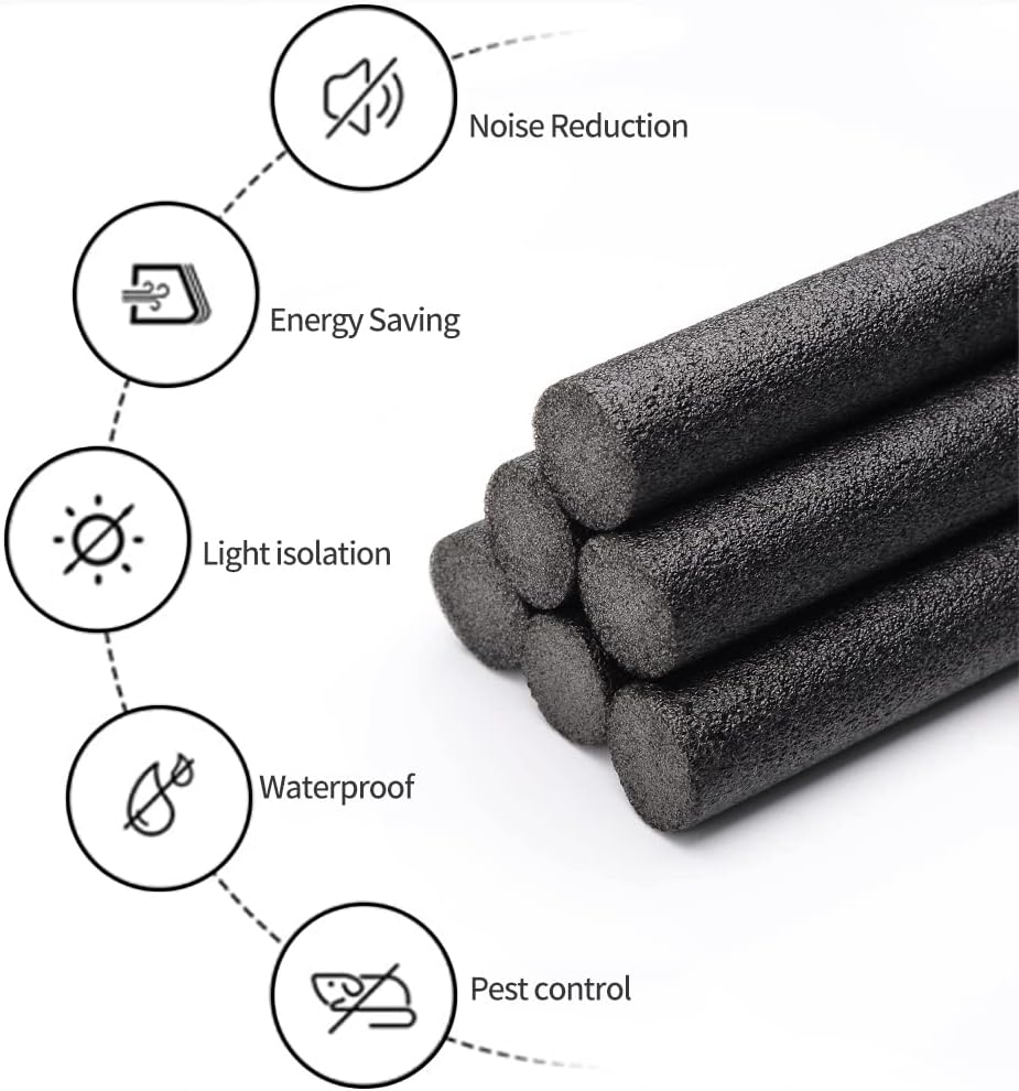 Draft Stoppers for Bottom of Doors,Kiwinvou 1 Pack Door Draft Blocker Reduction Windshield Energy Saving under Door Seal for Outdoor Indoor Bathroom Bedroom(37Inch,Black)