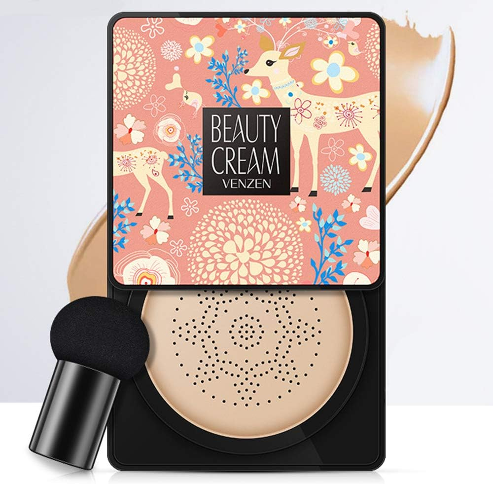 VENZEN Beauty Cream Clear Cover Natural Make up Nourish Moisturizes Protection Professional Skin Care 2 Colors 20G (#02 Ivory)