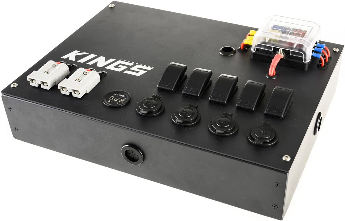 Adventure Kings 12V Control Box 5X 16A Pre-Wired Switches 2 USB Port 4WD Caravan image number 1