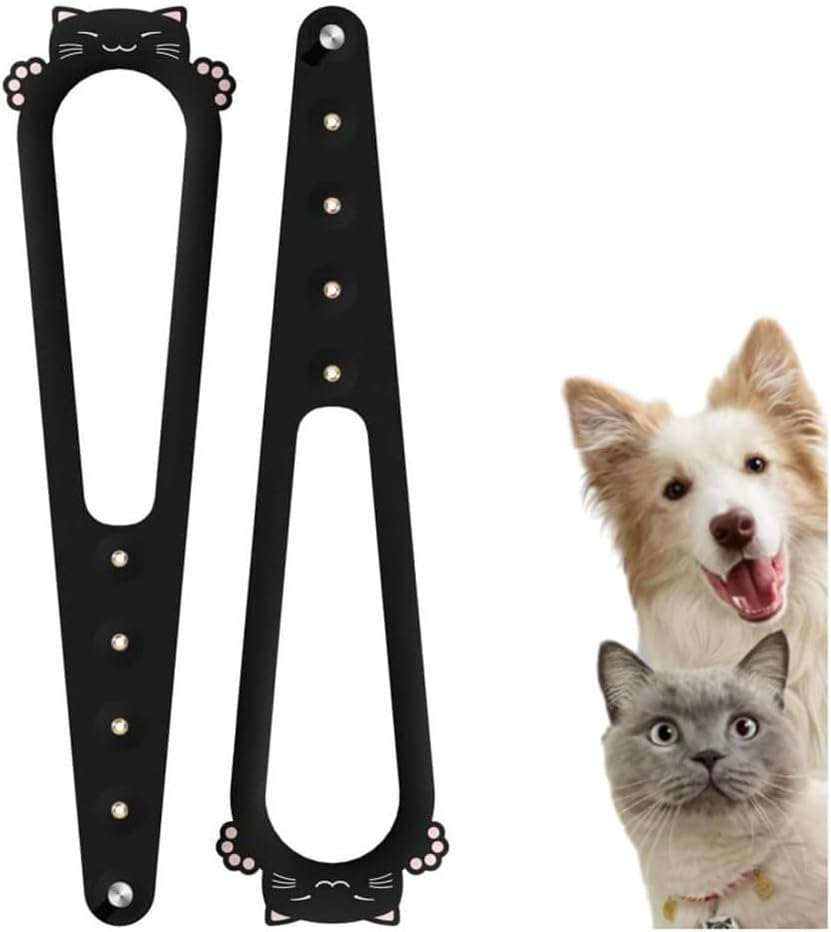 Cat Door Holder Latch, 2Pcs Cat Door Holder Latch Straps, Pet Door Installs Fast Flex Latch Strap, Black image number 4