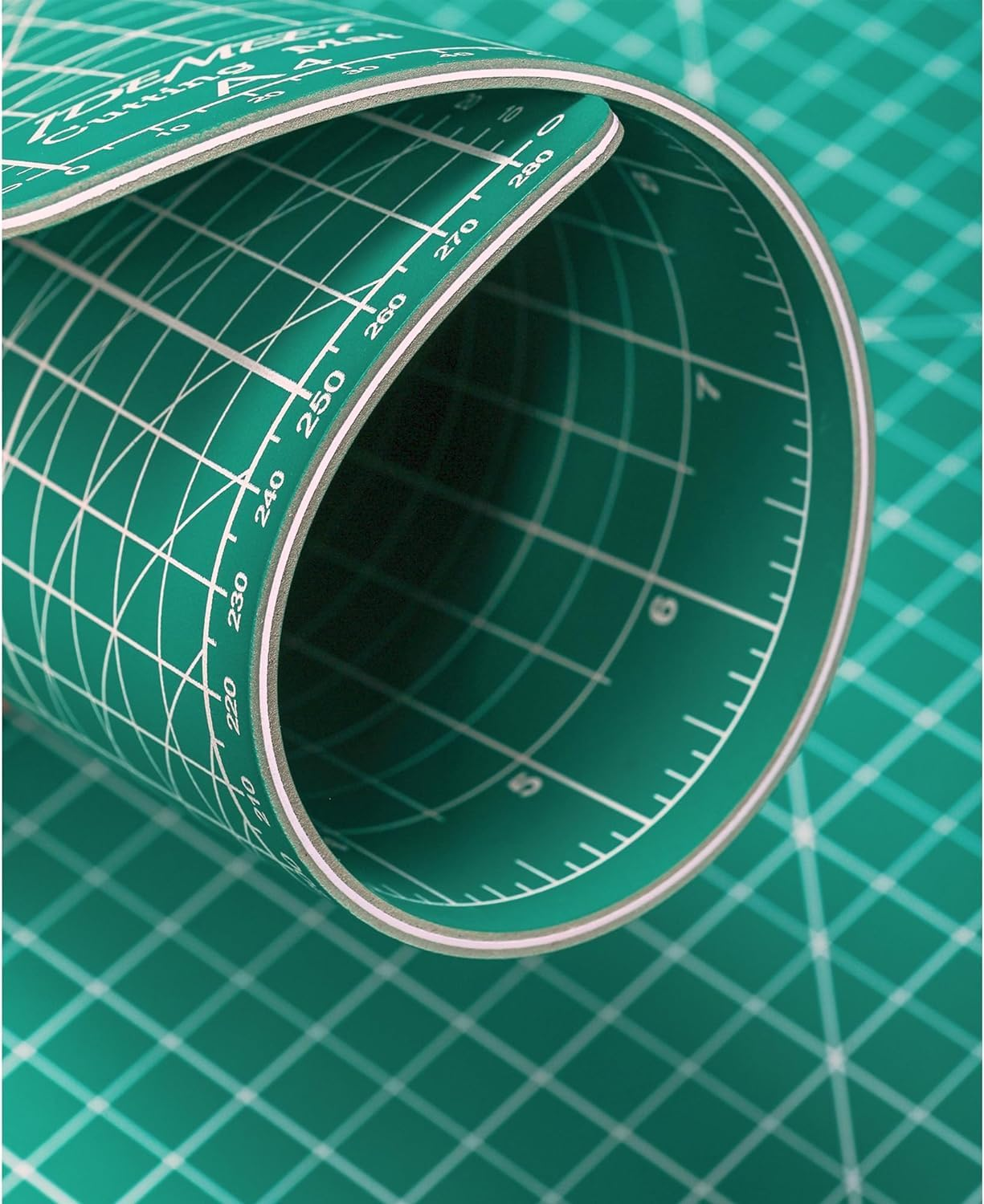 Thickened 30X22Cm Self Healing Cutting Mat, Rotary Cutting Sewing Mat for Crafts, 5-Ply Blade Table Protector Cut Board for Fabric Leather Cutting Quilting Modeling Hobby Project (Green A4) image number 4