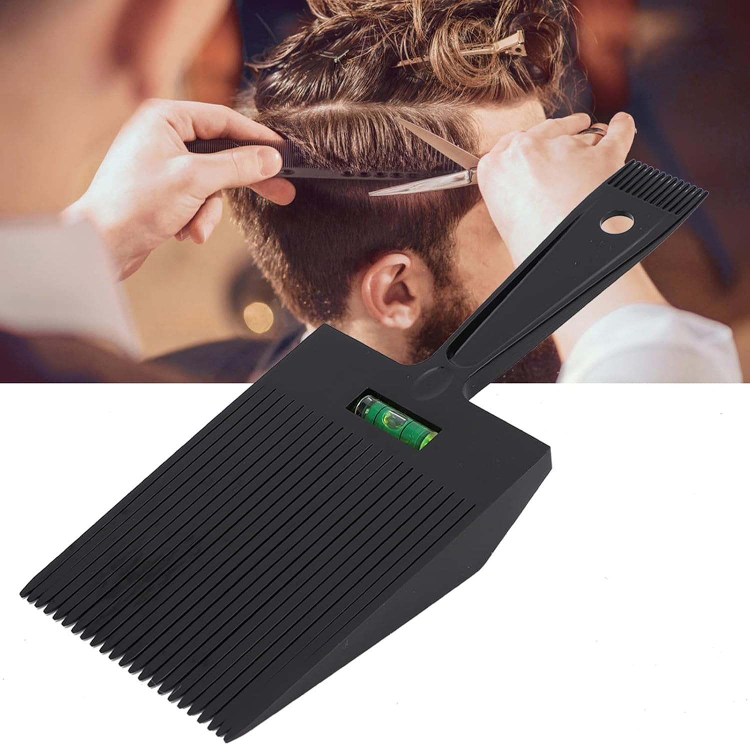 Step Comb, Guide Comb with Flat Top for Hair Cutting, Hair Cutting Comb with Large Teeth and Precise Water Levelling System, Hairdressing Salon Hairstyle Tool image number 2