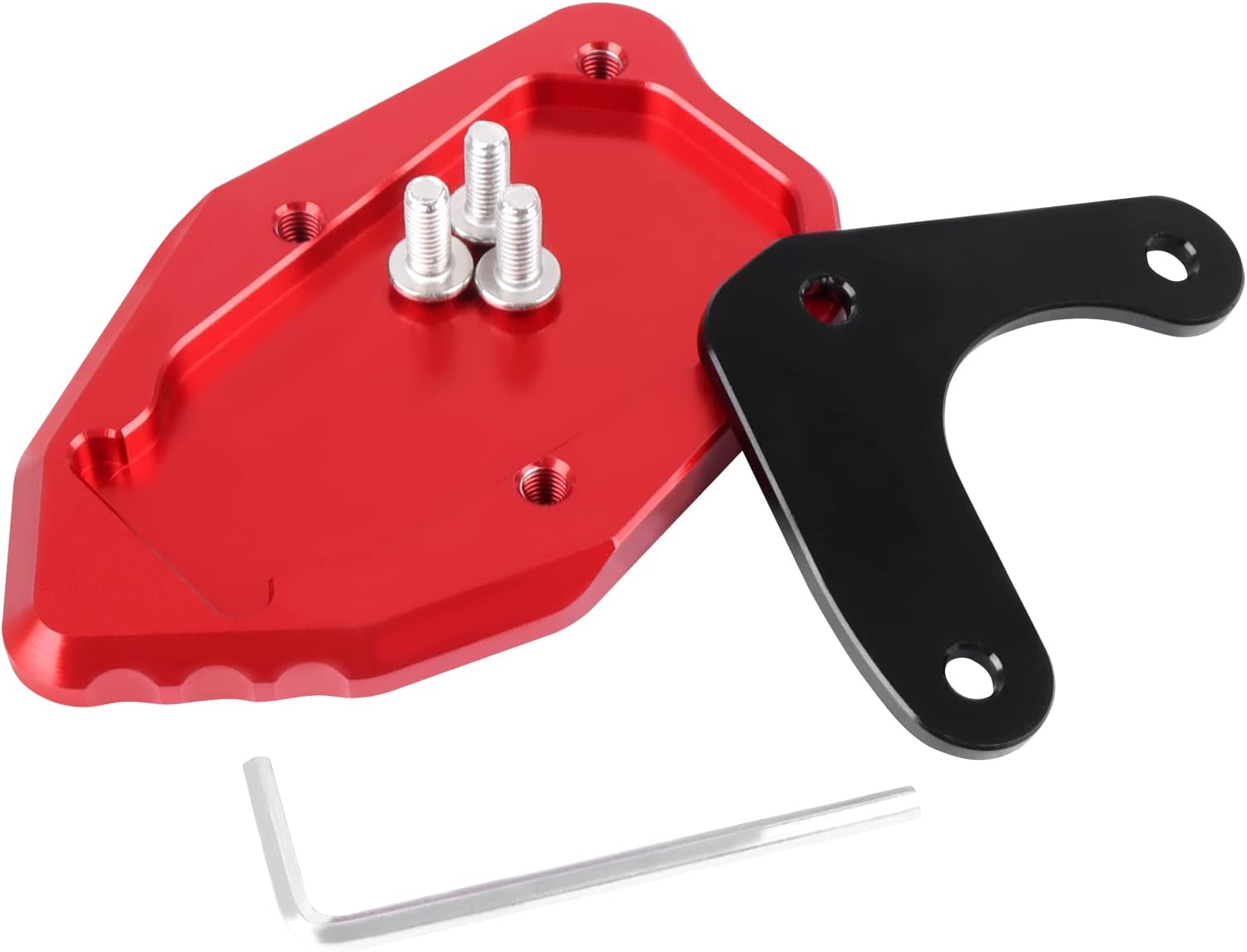 BAIONE Kickstand Extension Pad Replacement for Honda CRF300L CRF 300L Rally 2021 2022 Motorcycle Side Stand Foot Enlarger Plate Extender (Red) image number 6