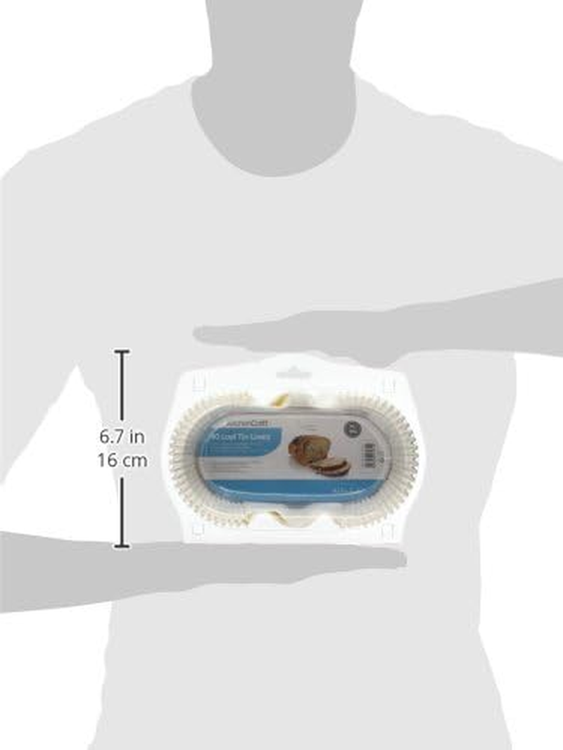 Kitchencraft Loaf Tin Liners, Non Stick 1Lb, White Paper, Easy Release and Clean-Up, 16,5 X 8.5 Cm, Pack of 40