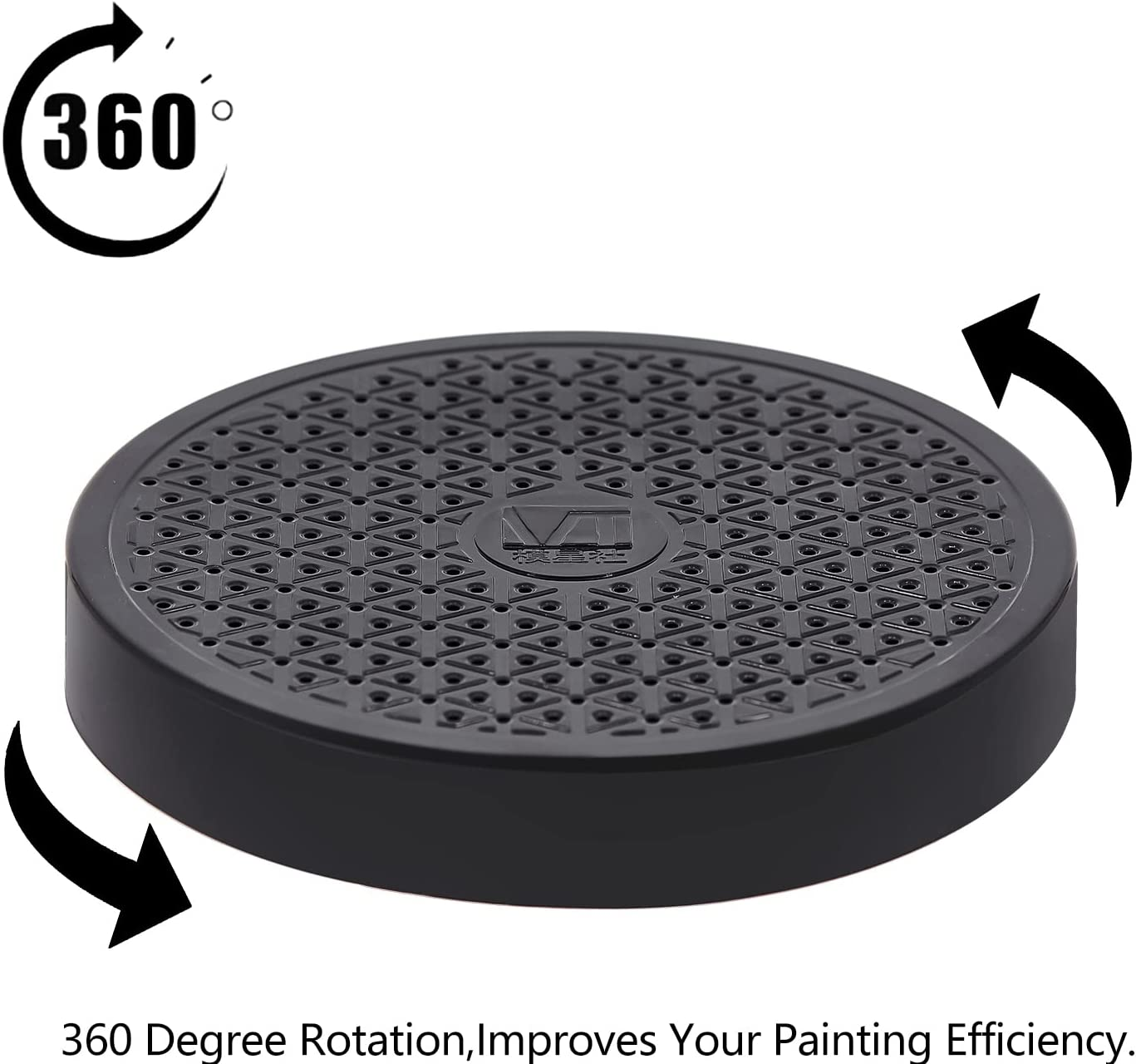 360 Degree Rotation Painting Stand Base Holder and 20 Pack Model Painting Alligator Clip Stick with Rubber Tips for Airbrush Hobby image number 4