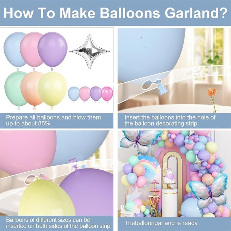 Butterfly Balloon Wreath Arch Set, Birthday Party Decoration（98 PCS） image number 4