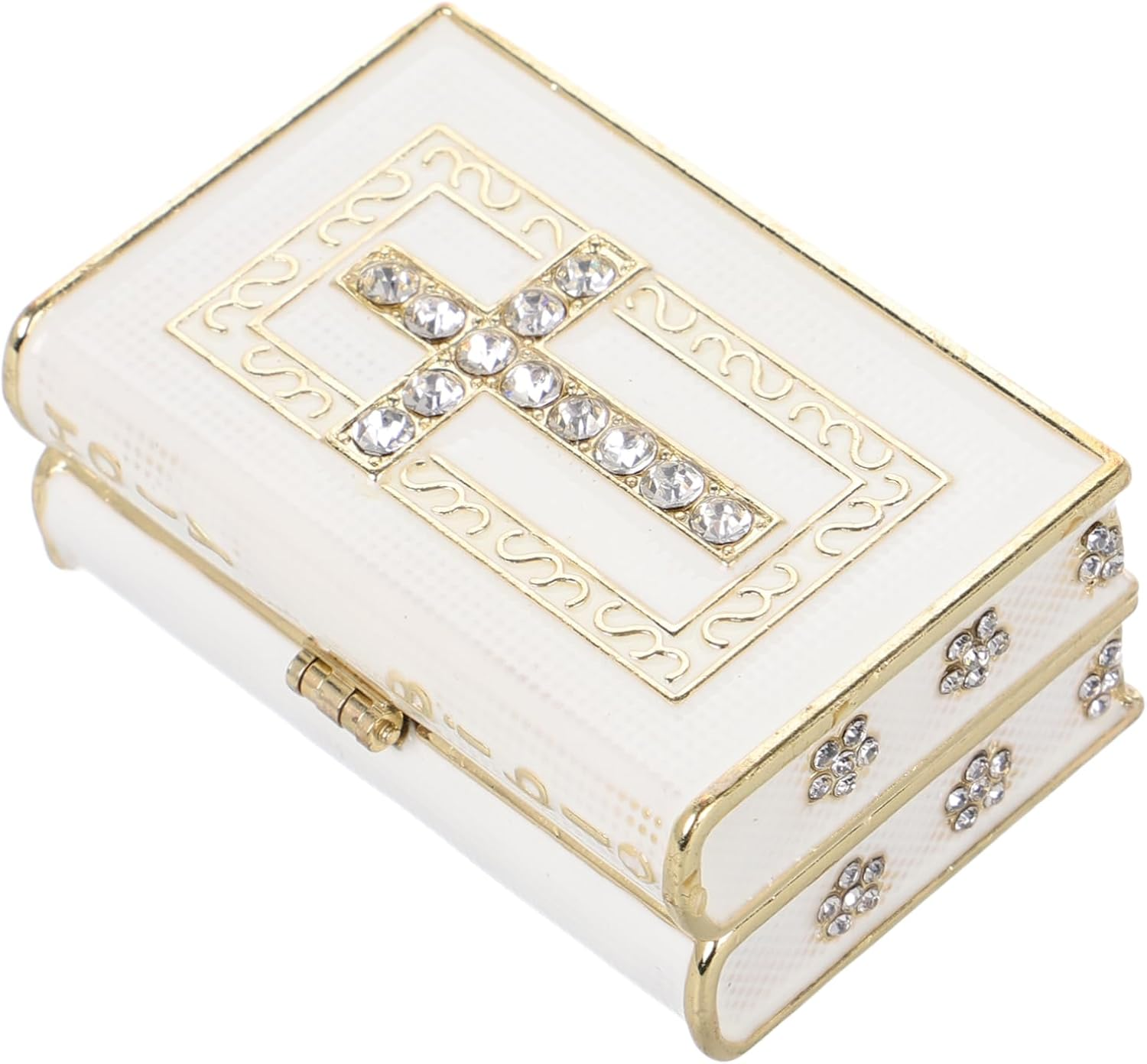 Simulated Ornament Vintage Book Shape Storage Box for Jewelry and Keepsakes Compact and Easy to Clean Design for Home Decor and Present Giving image number 6