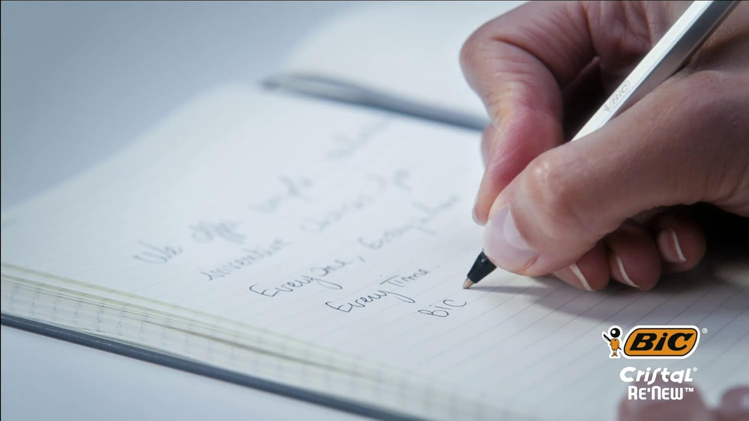 BIC Cristal Re'New Ballpoint Pen Black with 2 Refills image number 6