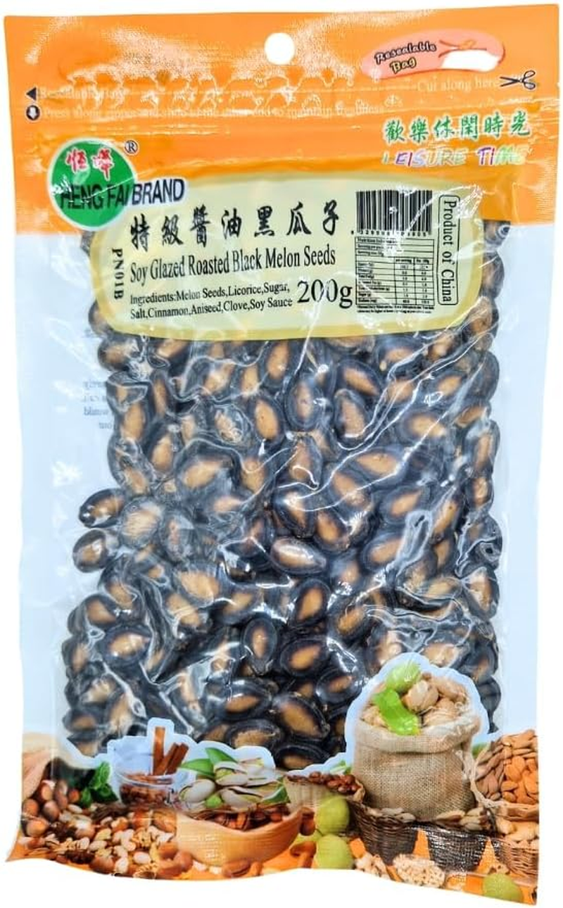 Heng Fai Soy Glazes Roasted Black Melon Seeds 200G image number 1
