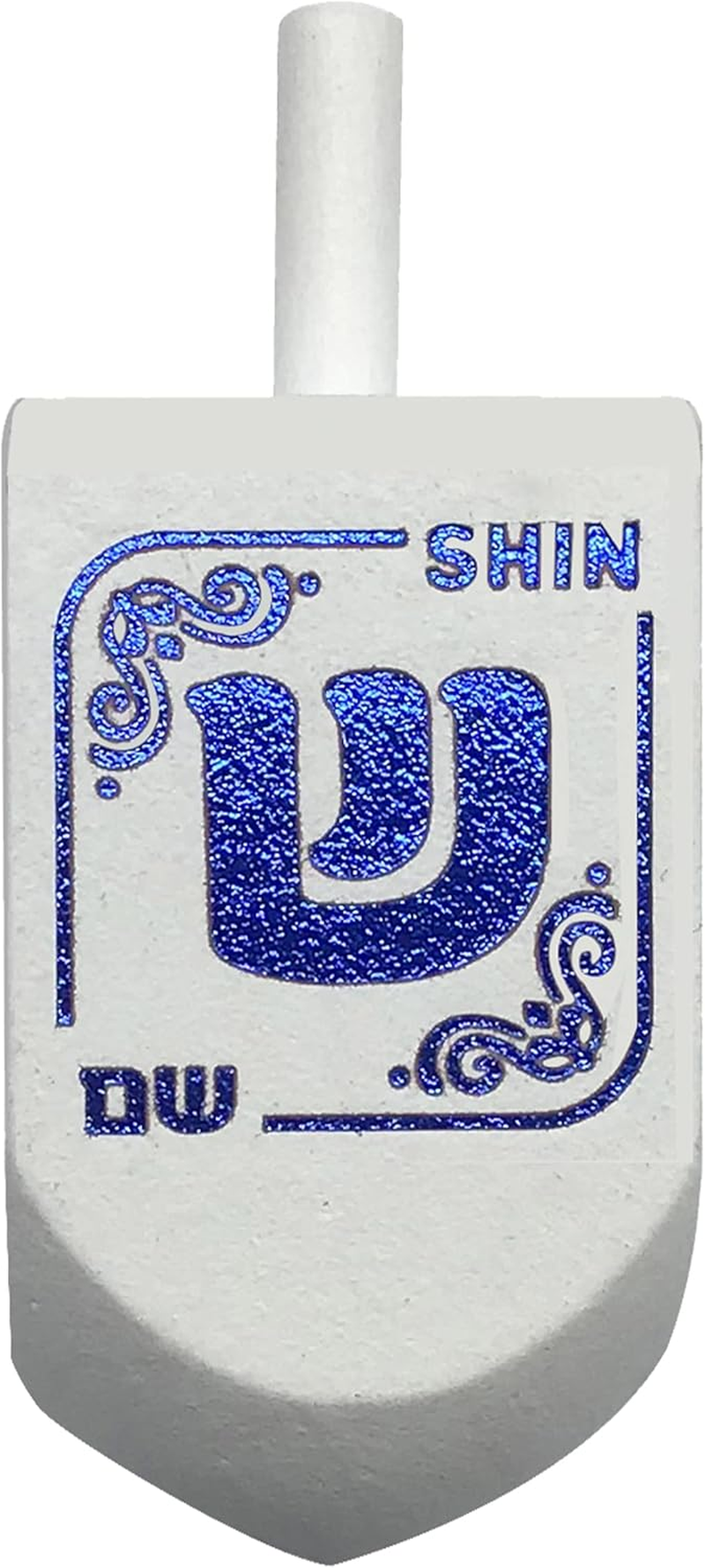 Izzy 'N' Dizzy Hanukkah Dreidels - Extra Large Blue and White Wooden Dreidel - 2 Pack image number 5