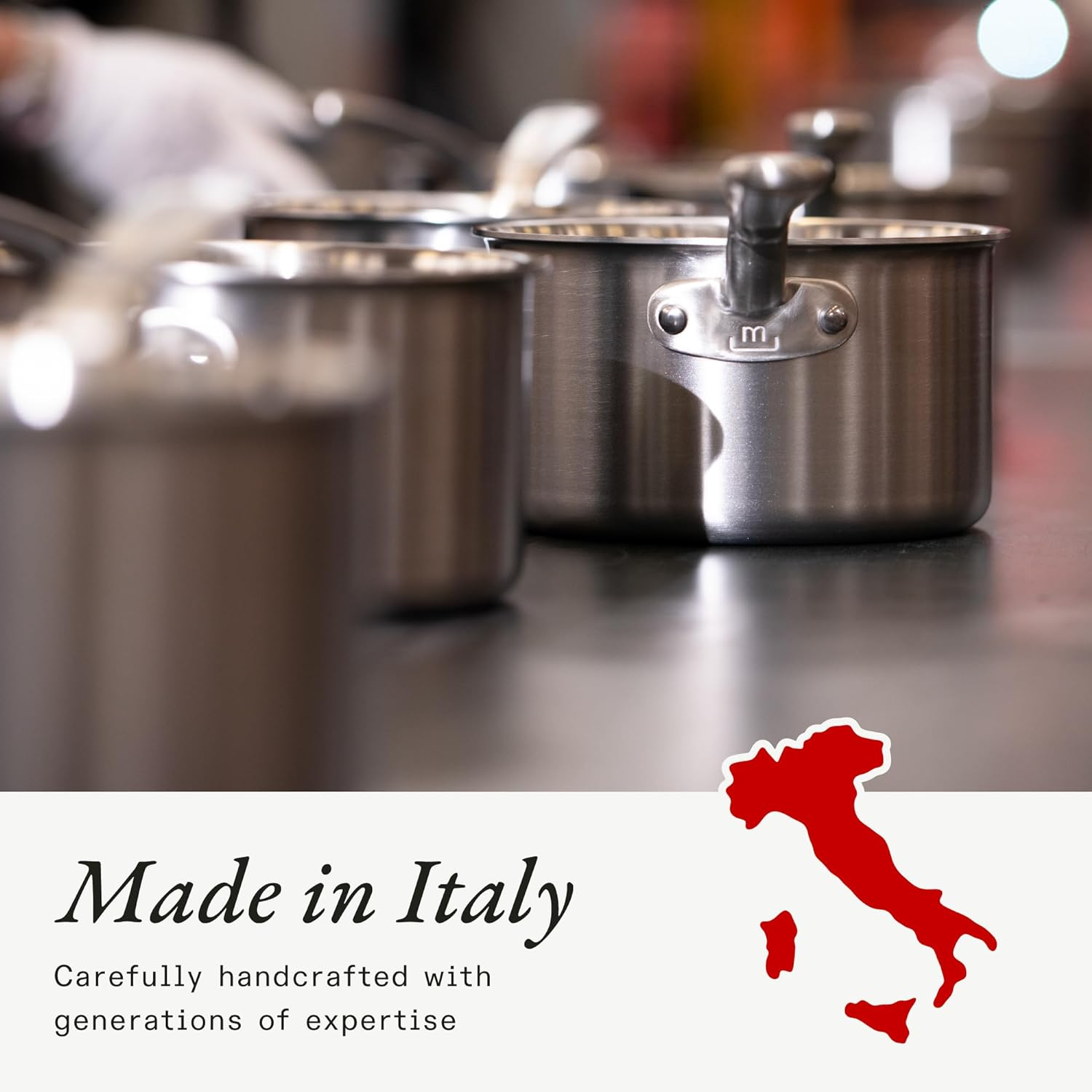 Made in Cookware - 2 Quart Stainless Steel Saucepan with Lid - 5 Ply Stainless Clad Sauce Pan - Professional Cookware - Crafted in Italy - Induction Compatible image number 4