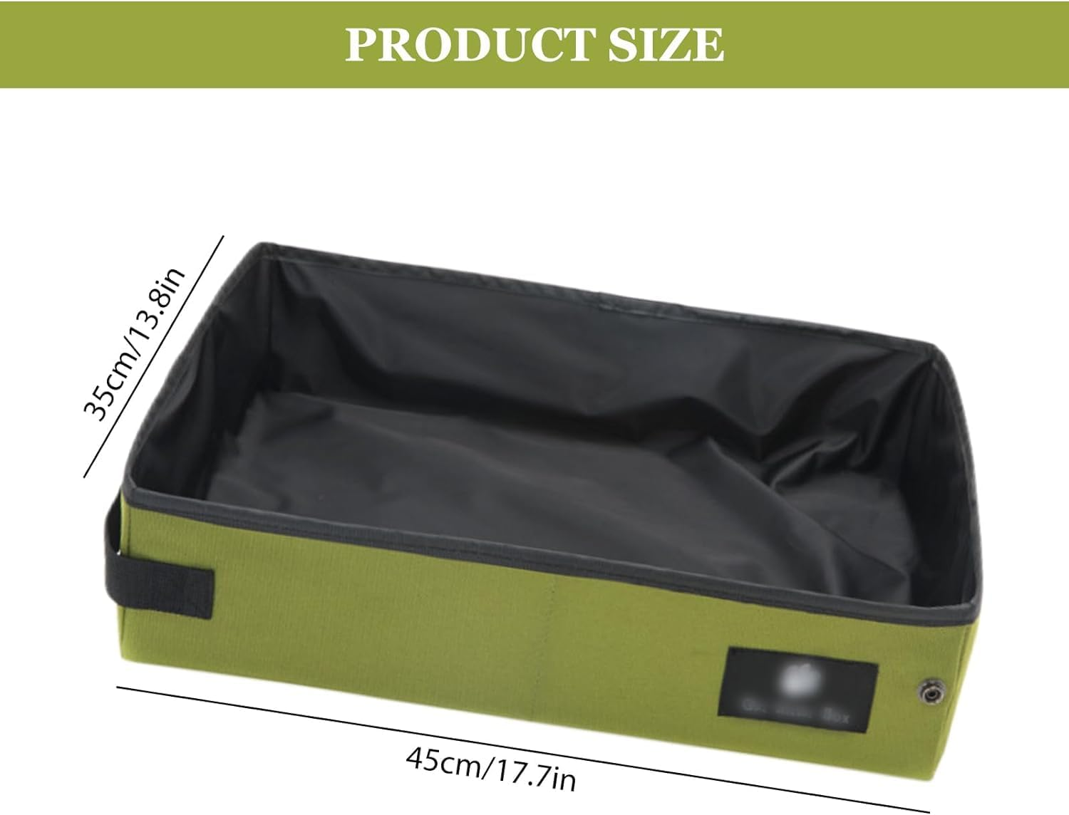 Cat Litter Tray for Travel, Portable: Cat Litter Tray, Foldable Waterproof and Breathable, Cat Litter Tray Lightweight and Easy to Clean, Cat Litter Box for Car, Travel, Camping (45 X 35 X 12.5 Cm) image number 4