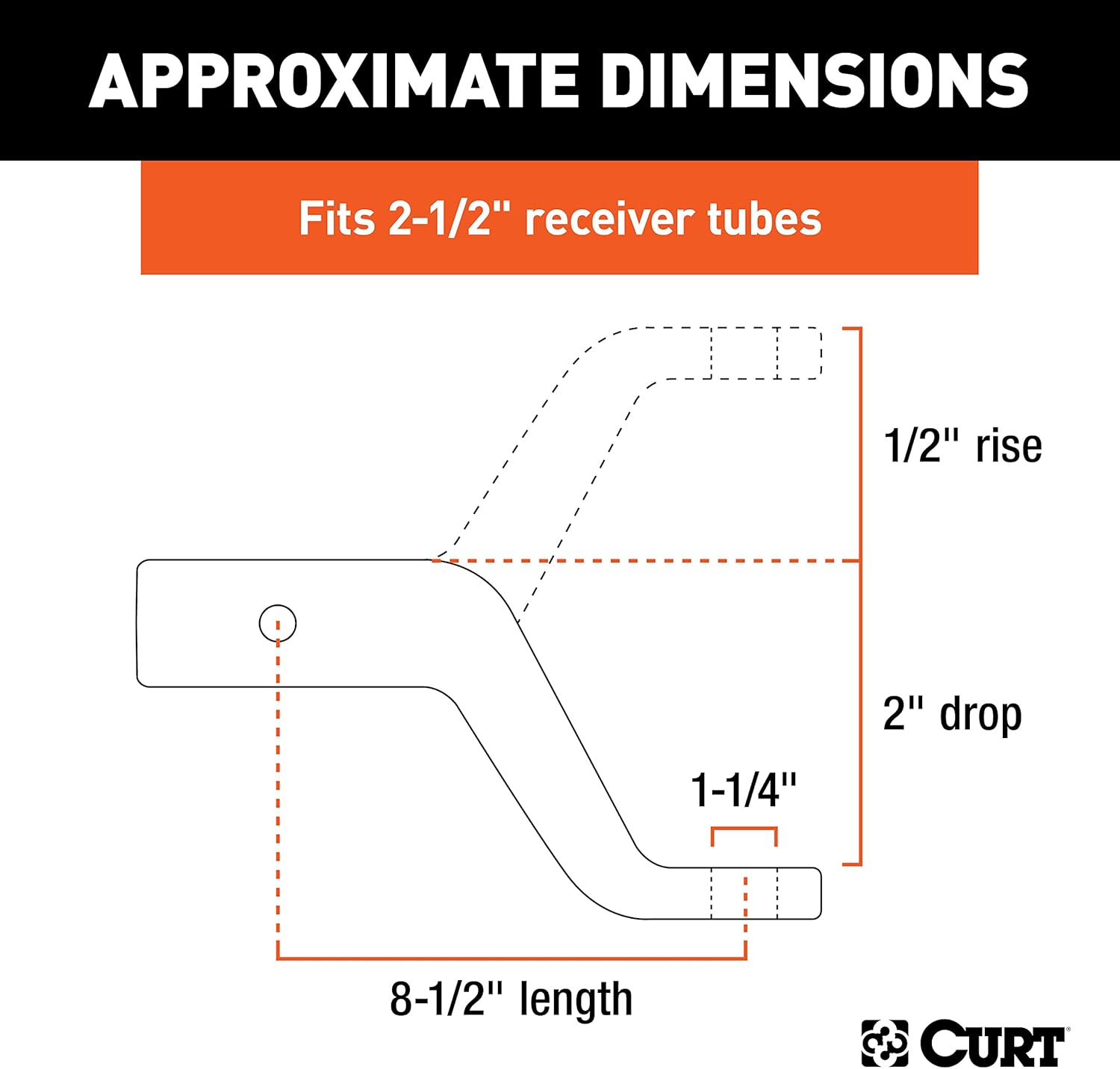 CURT 45456 Commercial Duty Forged Ball Mount image number 1