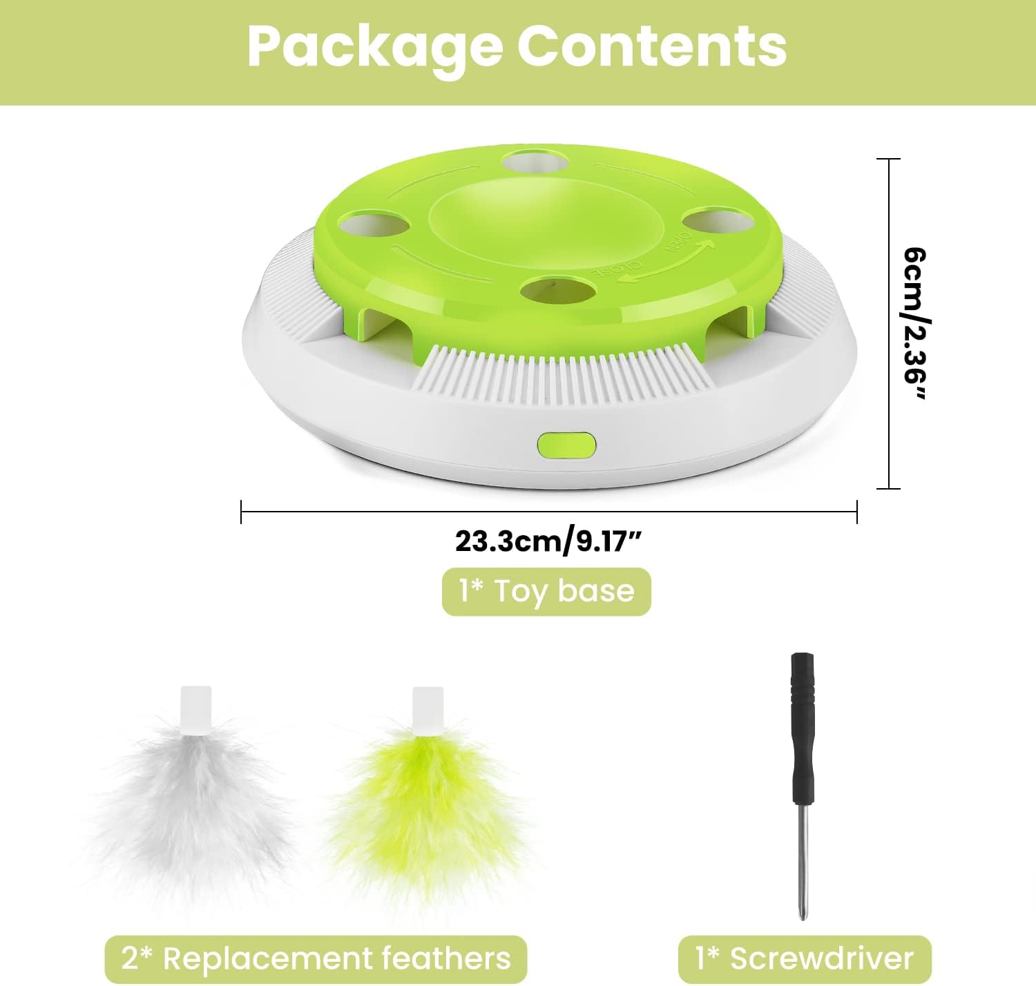 PETTOM Interactive Cat Toys 8 Holes Hide and Seek Mouse Catching Game, Whack a Mole Smart Ambush Exercise Cat Toy, Automatic Feather Cat Toy Battery Powered image number 1