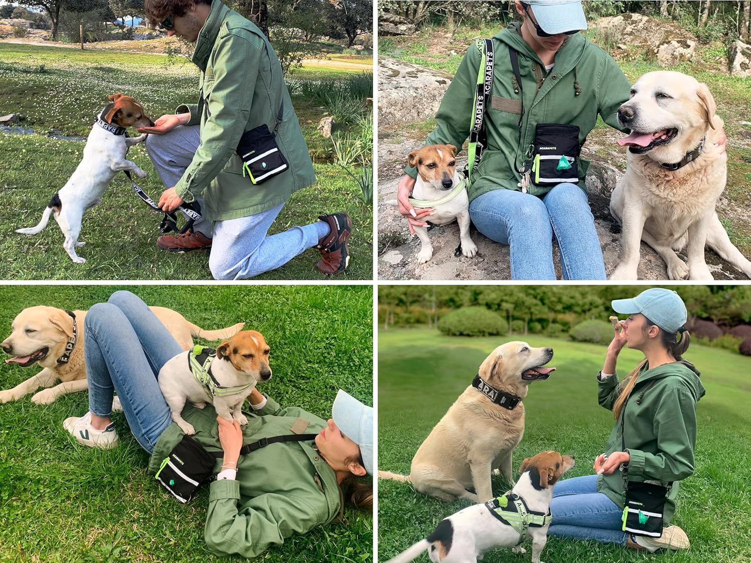 ACARAPETS Dog Training Bag Dog Food Treat Treat Automatic Seal Poop Bag (Gift Roll) Zipper Pocket Carabiner Reflective Waterproof image number 5