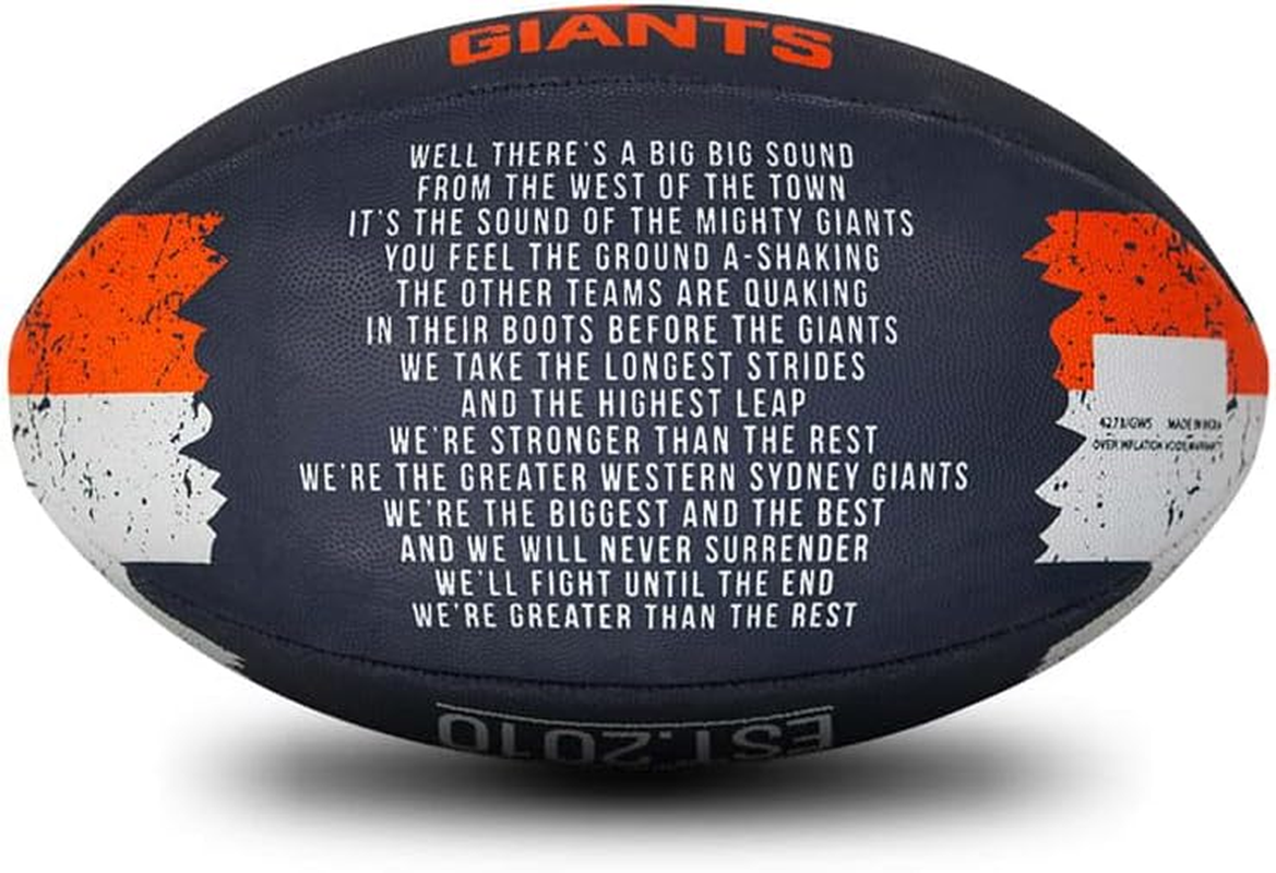 Sherrin AFL GWS Giants Song Football, Size 2 image number 1