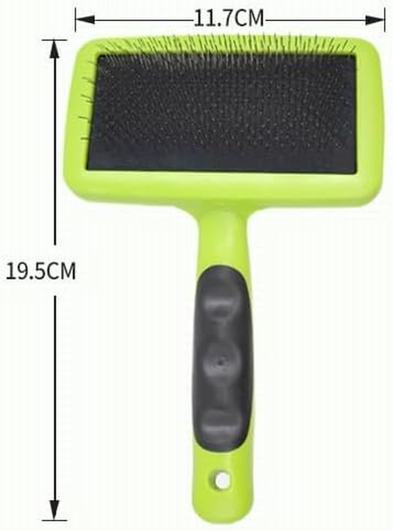 Pin Dog Slicker Brush for Dogs Poodles,Dog Grooming Brushes for Medium & Long Haired Dogs Labradoodles,Softens and Shines Pet Hair,Removes Loose Hair (Green, One Size) image number 2