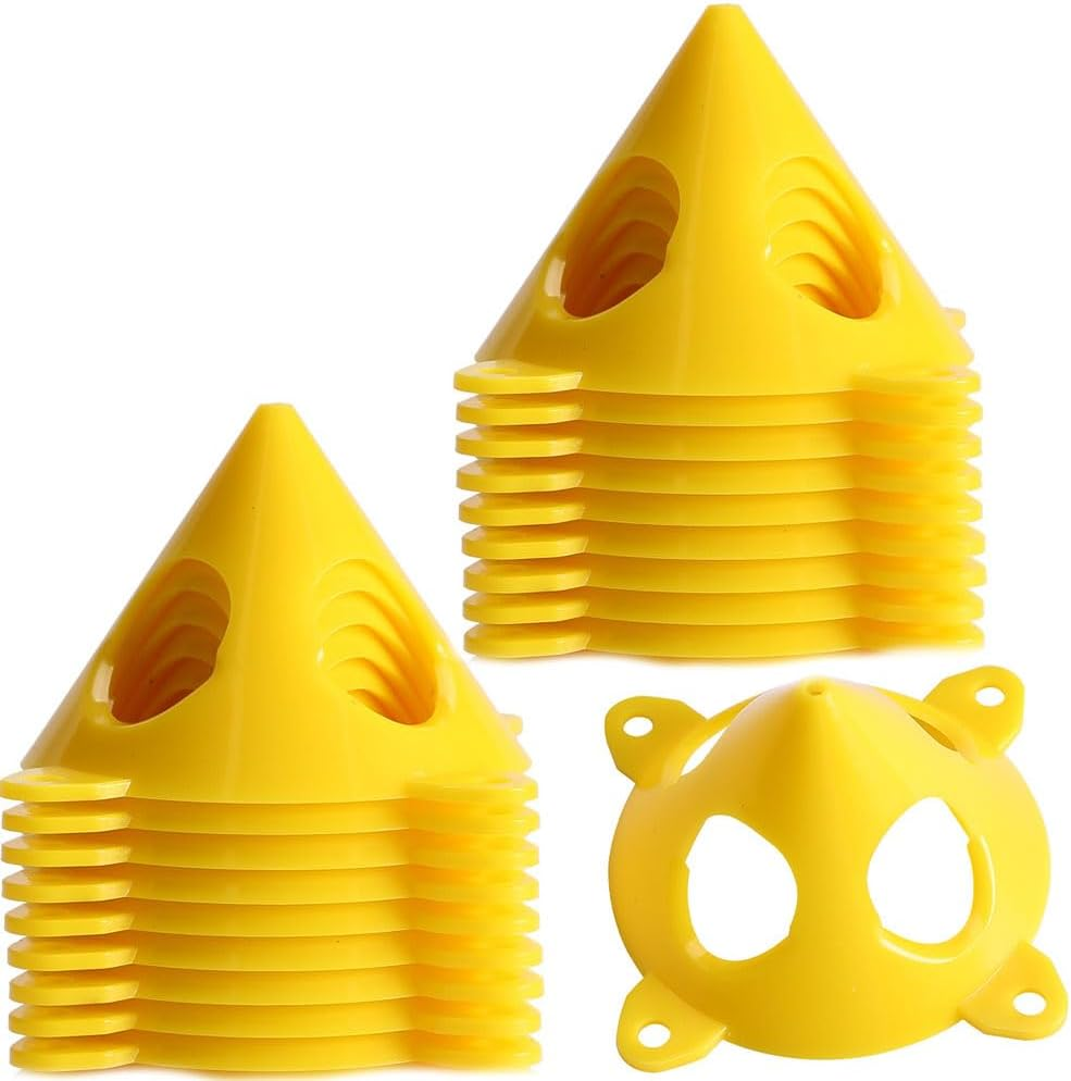 20 Pcs Pyramid Stands Painter'S Painting Stands,Painter'S Pyramids Stands,Mini Cone Paint Stands for Canvas and Door Risers Support(Yellow) image number 3