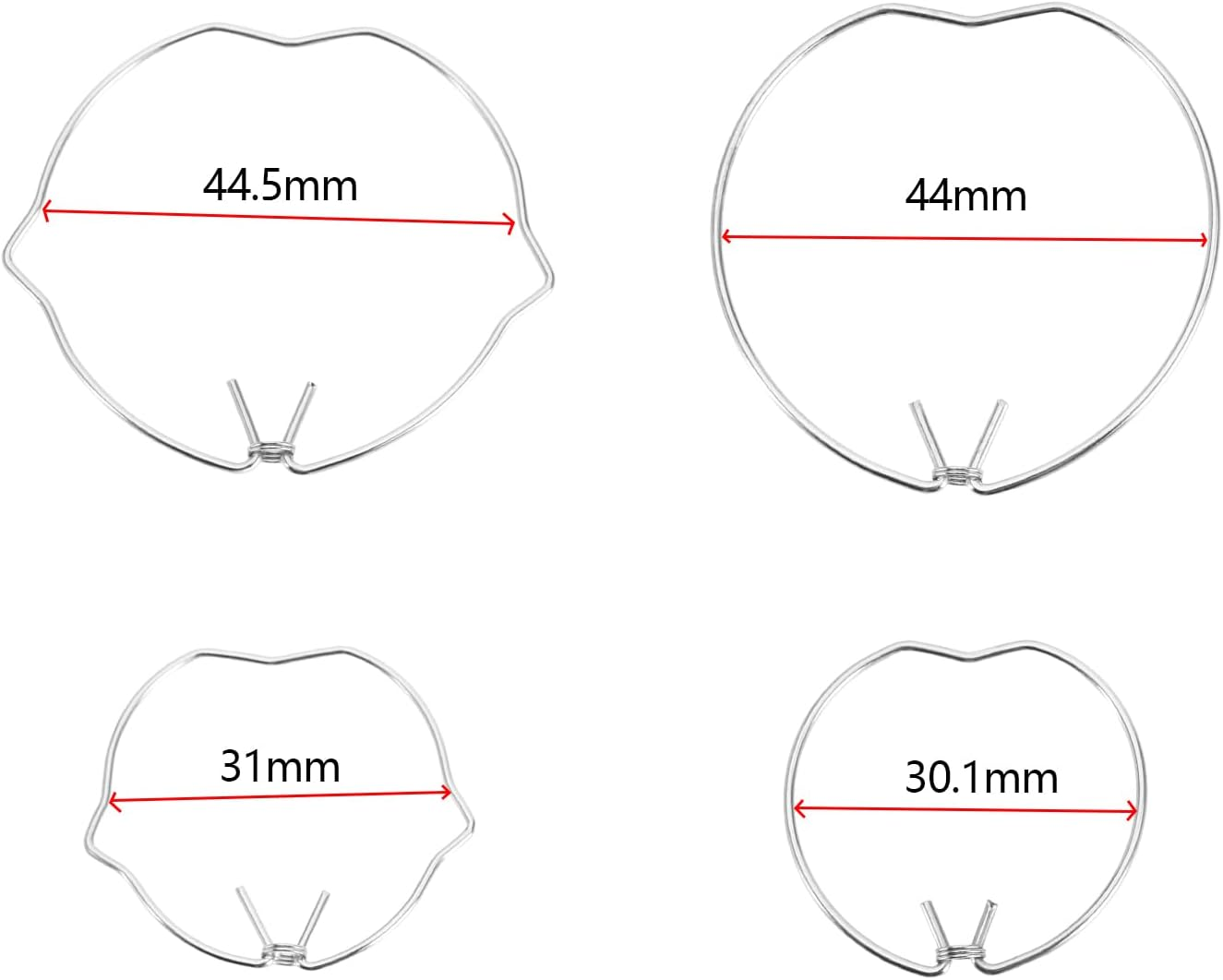 Create Idea 30PCS Retaining Spring Rings Clasp for MR16 MR11 Diameter 35Mm and 50Mm LED Halogen Bulb Holders 2 Shapes 2 Sizes Bulb Fittings or Most Lamps image number 3